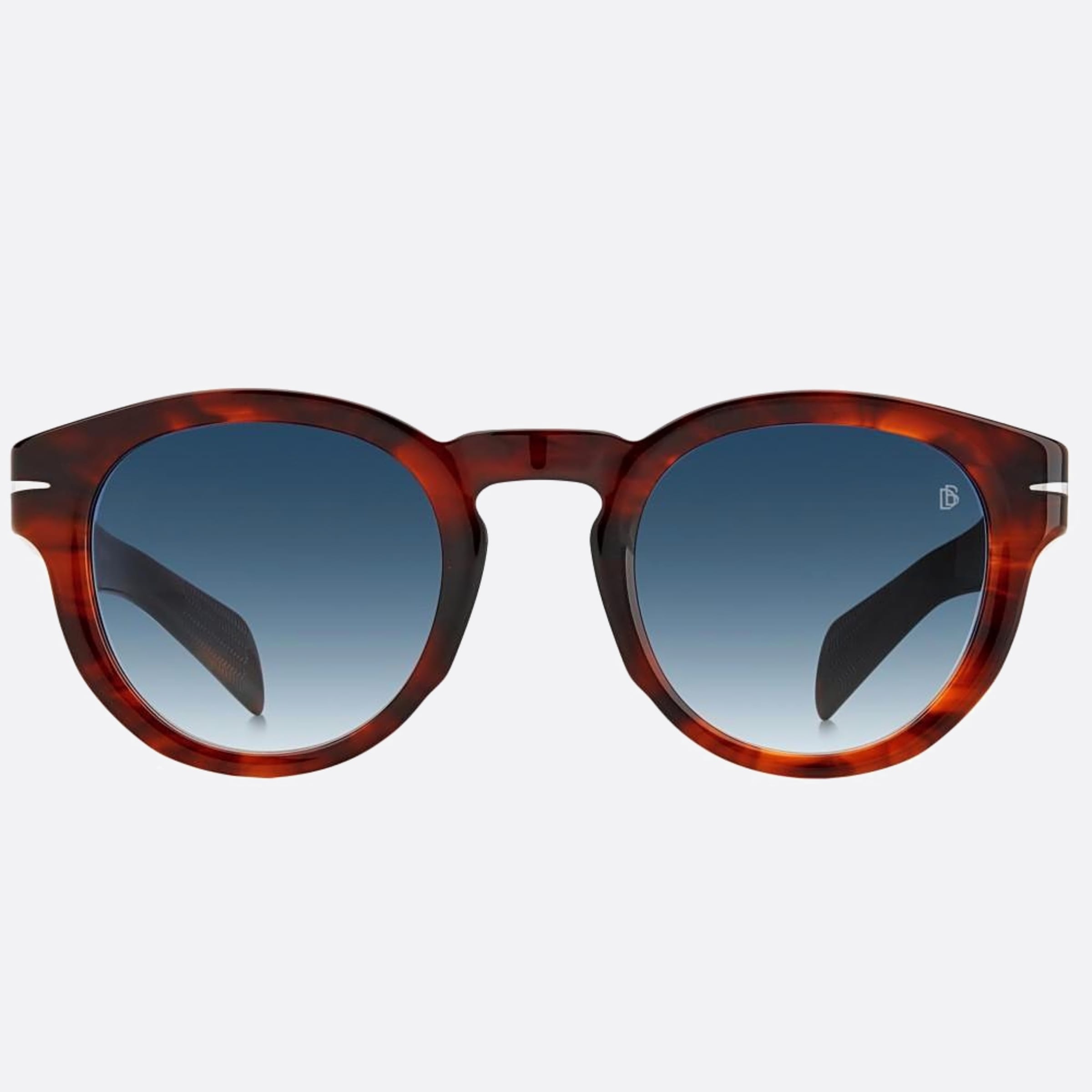 David 48mm Beckham Z15 Brown Round Men Sunglasses - Main View