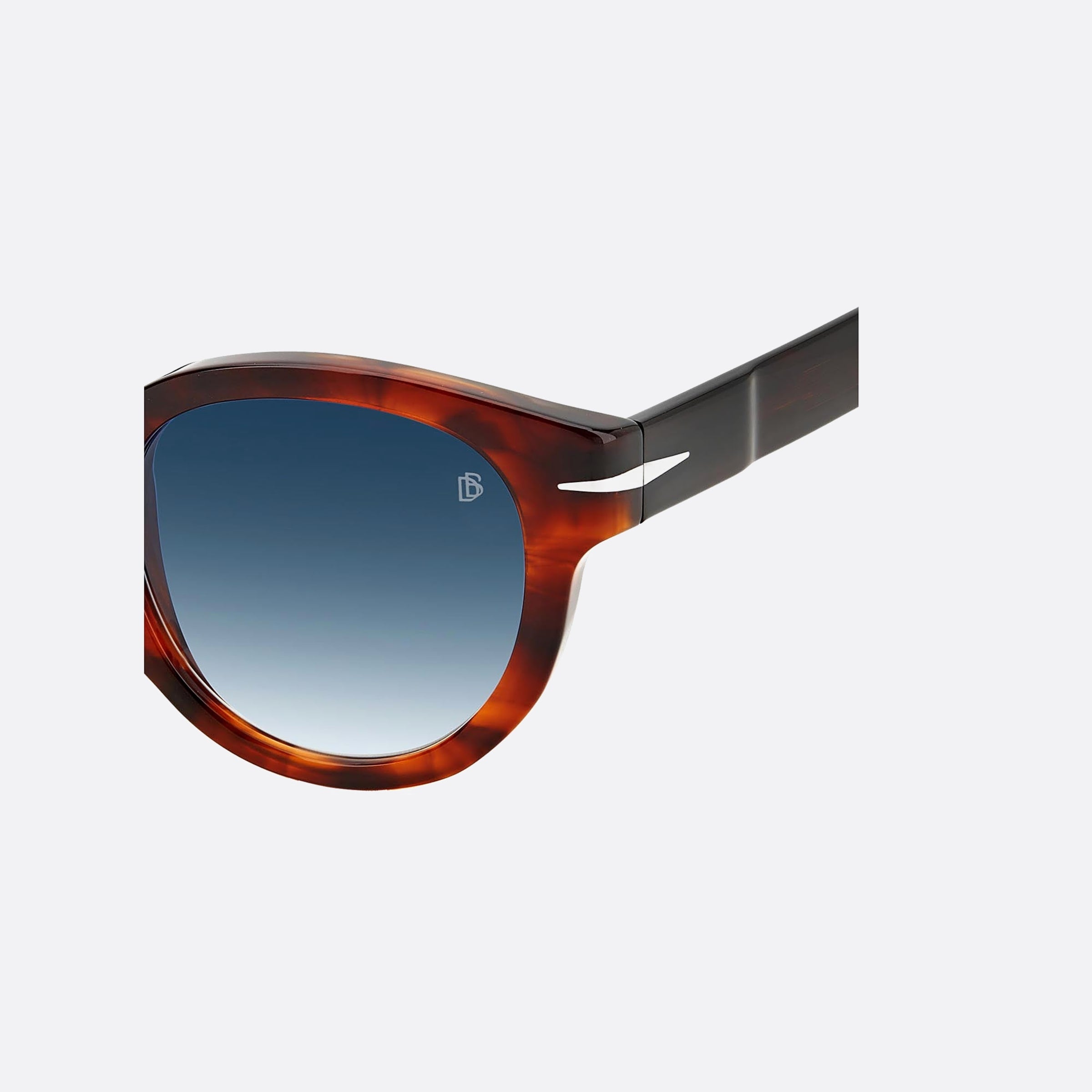 David 48mm Beckham Z15 Brown Round Men Sunglasses - Lifestyle Shot