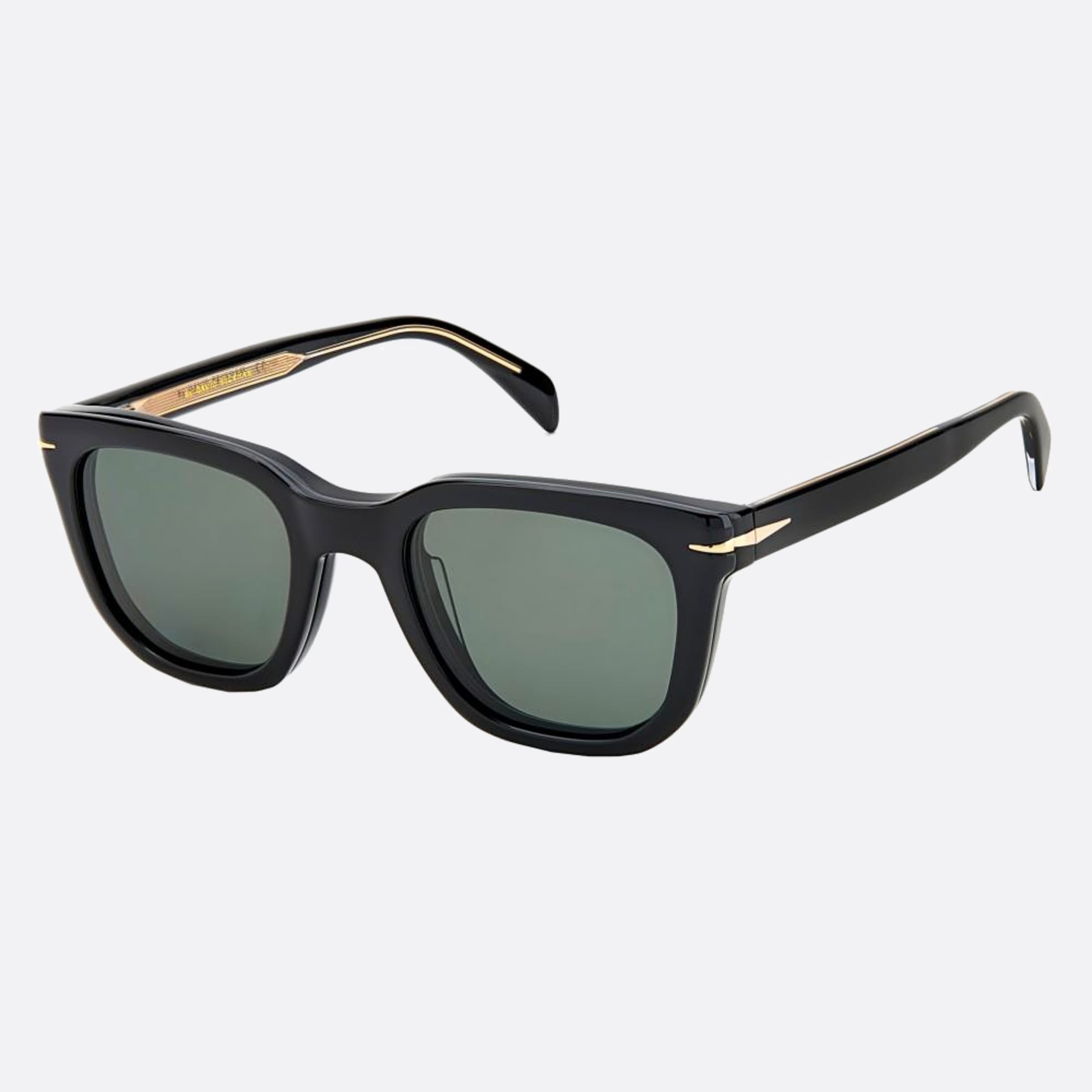 David 50mm Beckham Black Squared Men Sunglasses - Side View