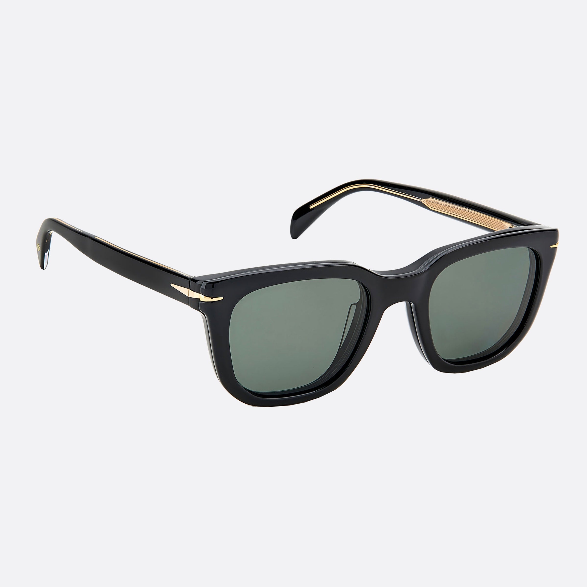 David 50mm Beckham Black Squared Men Sunglasses - Detail View