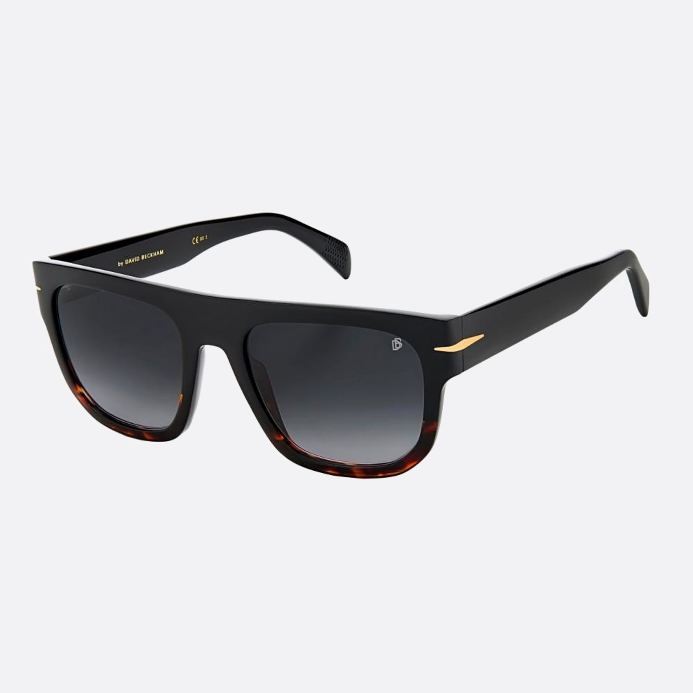 David 54mm Beckham 37n Black Geometric Men Sunglasses - Side View