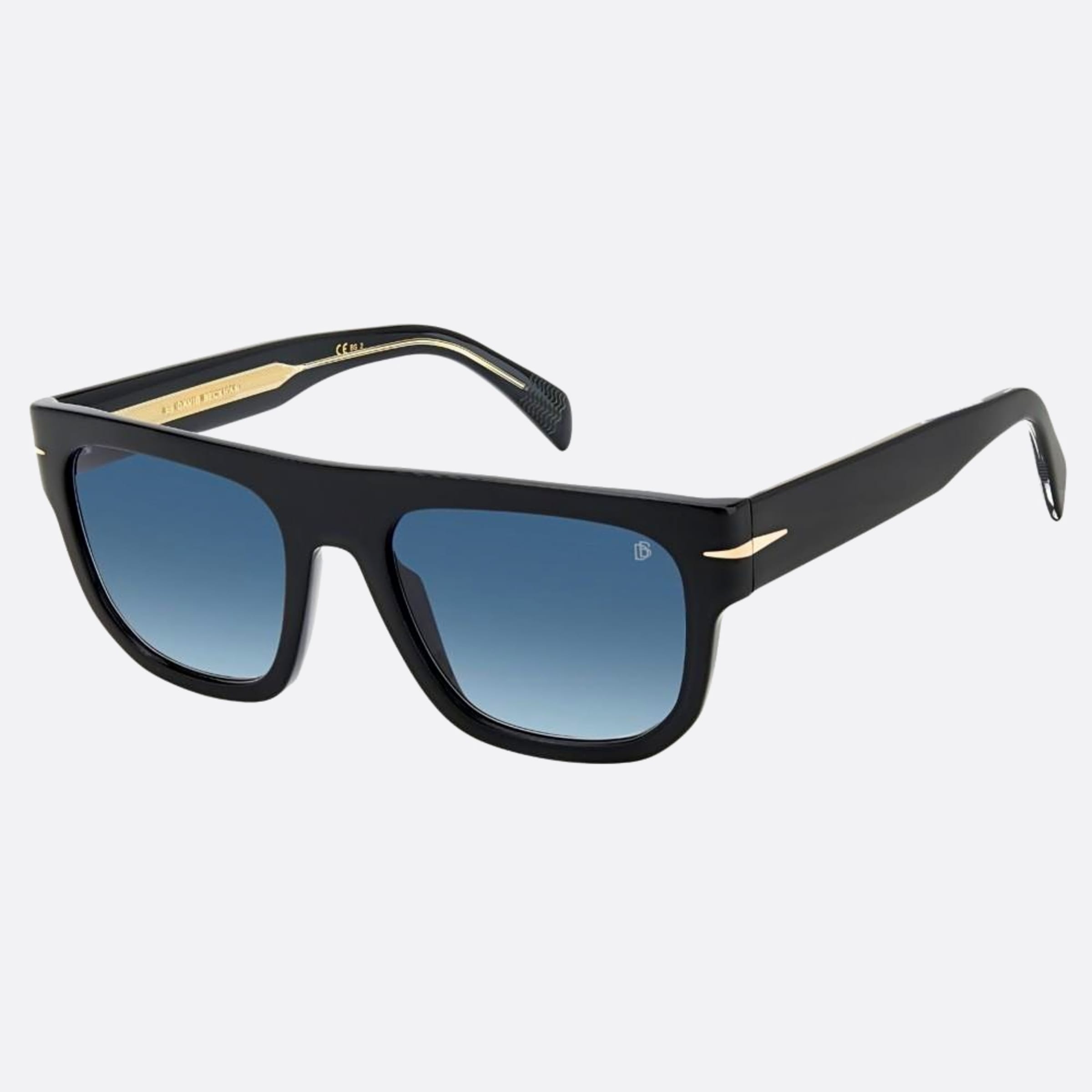David 54mm Beckham Black Visor Men Sunglasses - Side View