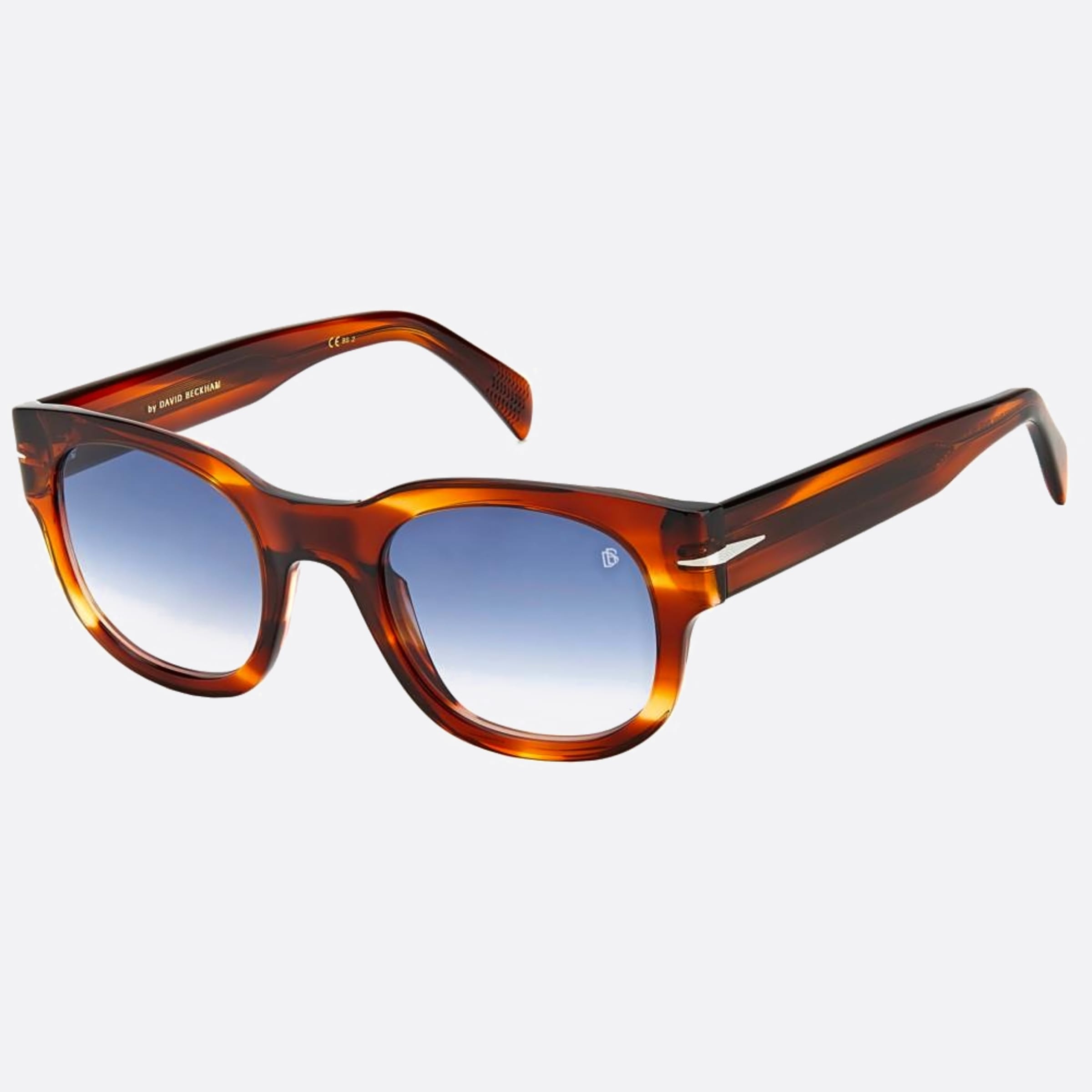 David 49mm Beckham Ex4 Brown Squared Men Sunglasses - Side View