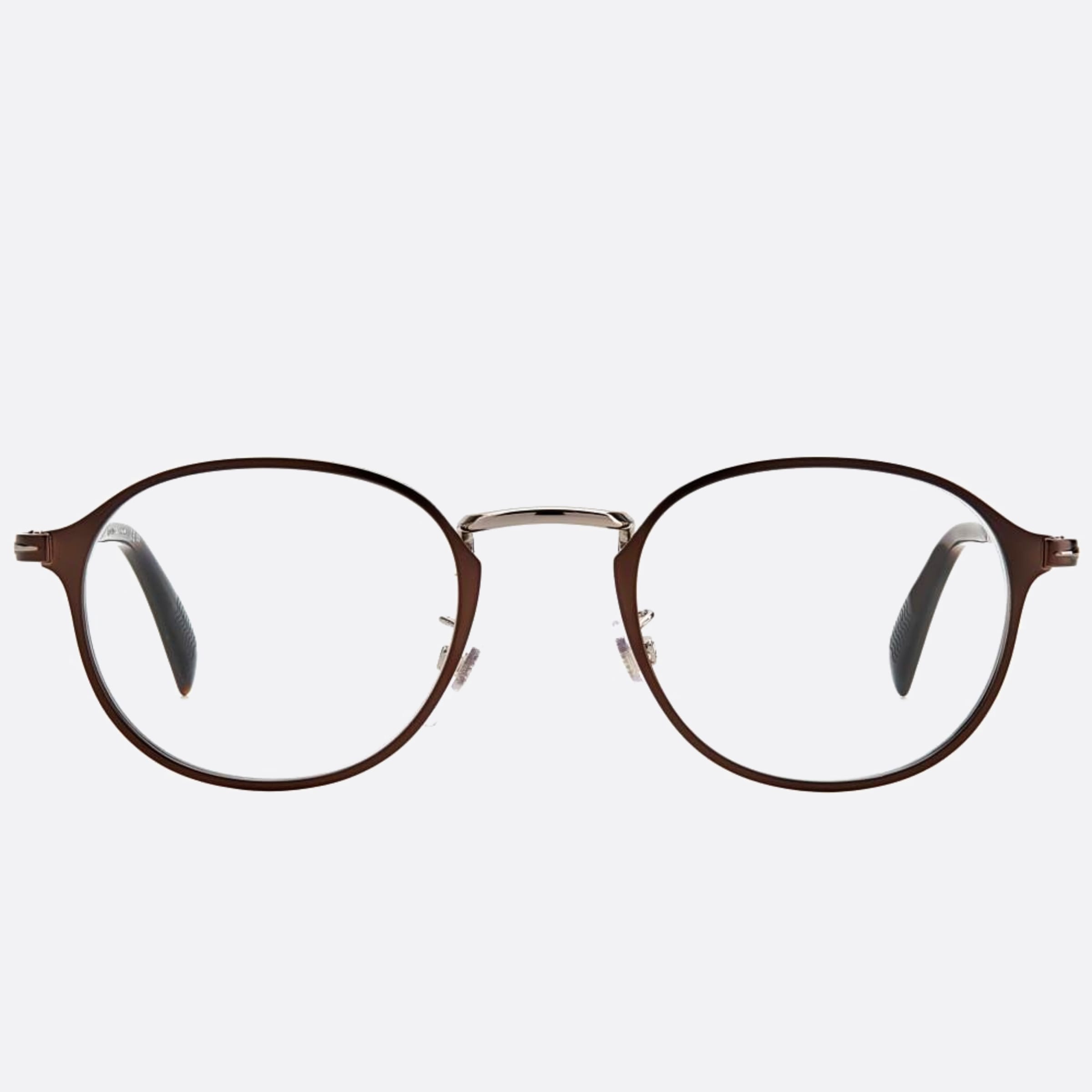 David 48mm Beckham 05n Brown Geometric Men Eyeglasses - Main View