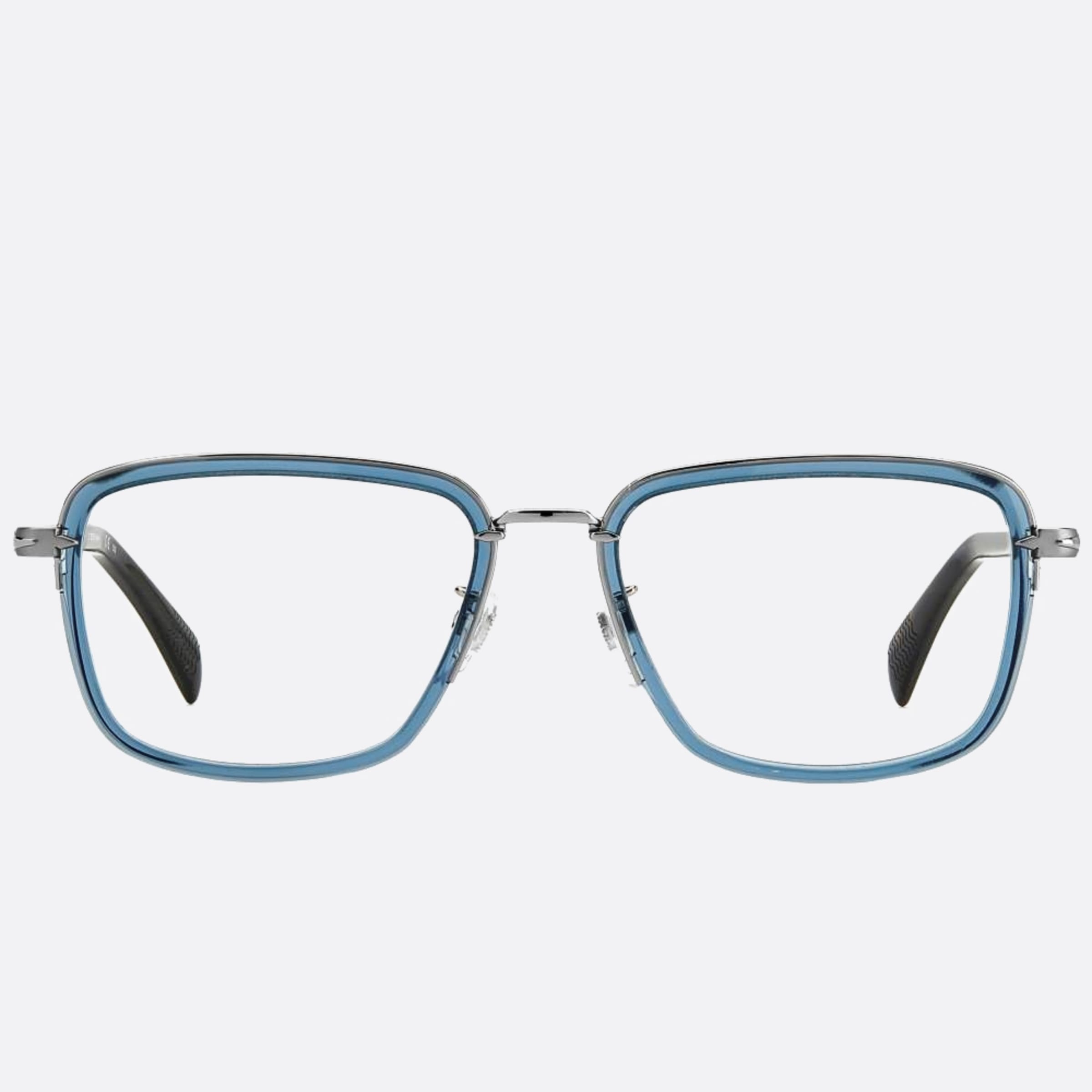 David 54mm Beckham V84 Blue Geometric Men Eyeglasses - Main View