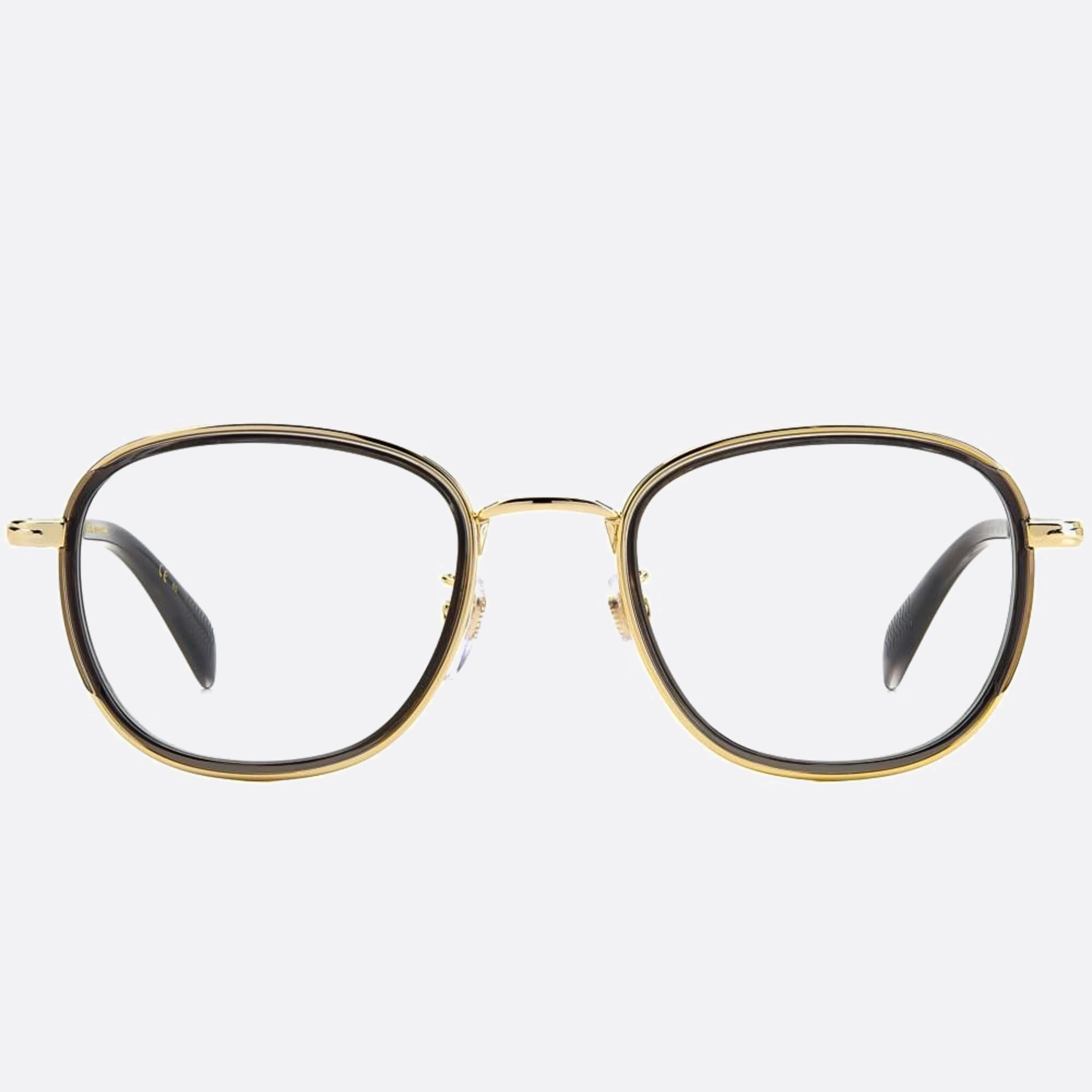 David 51mm Beckham 2f7 Grey Geometric Men Eyeglasses - Main View