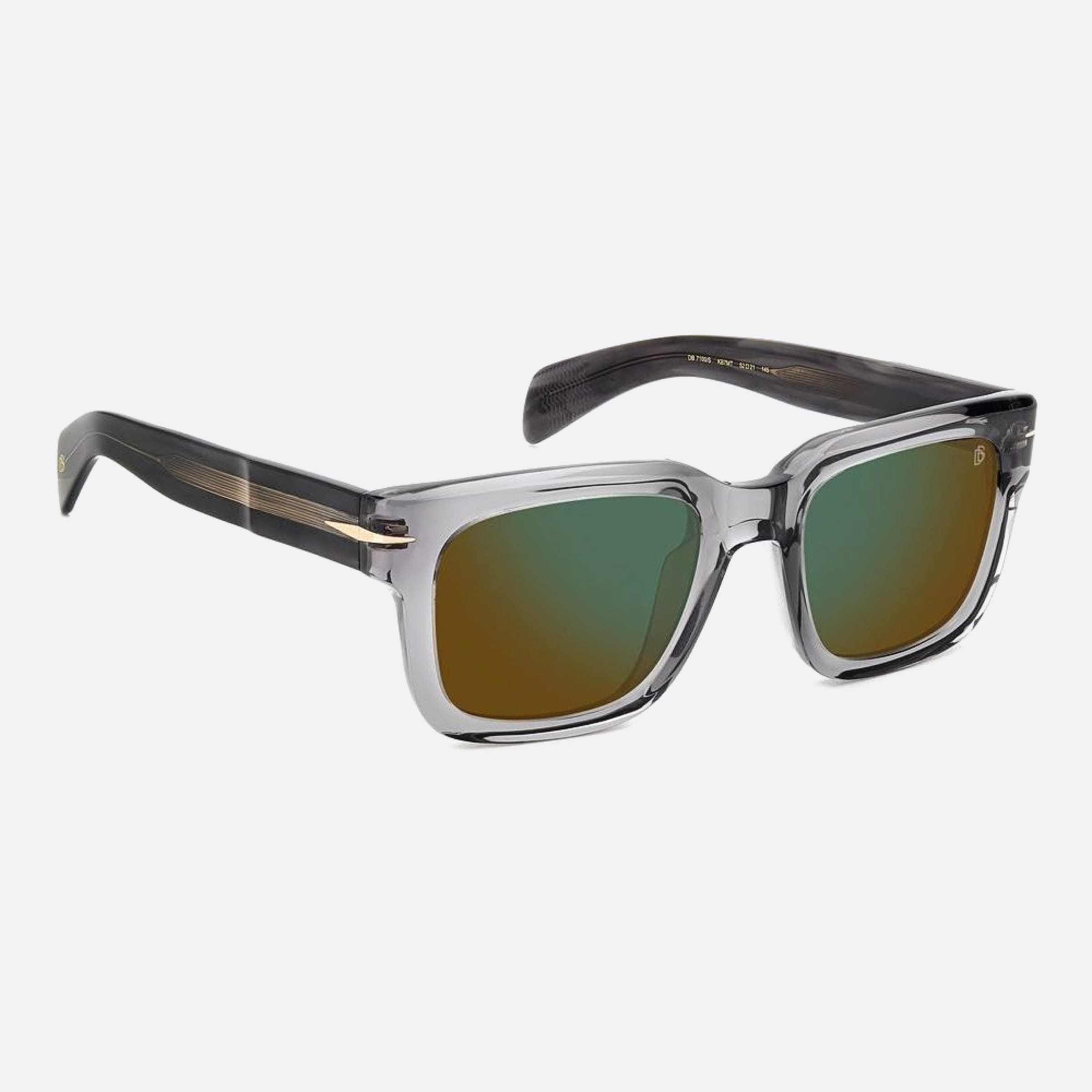 David 52mm Beckham Kb7 Grey Squared Men Sunglasses - Detail View