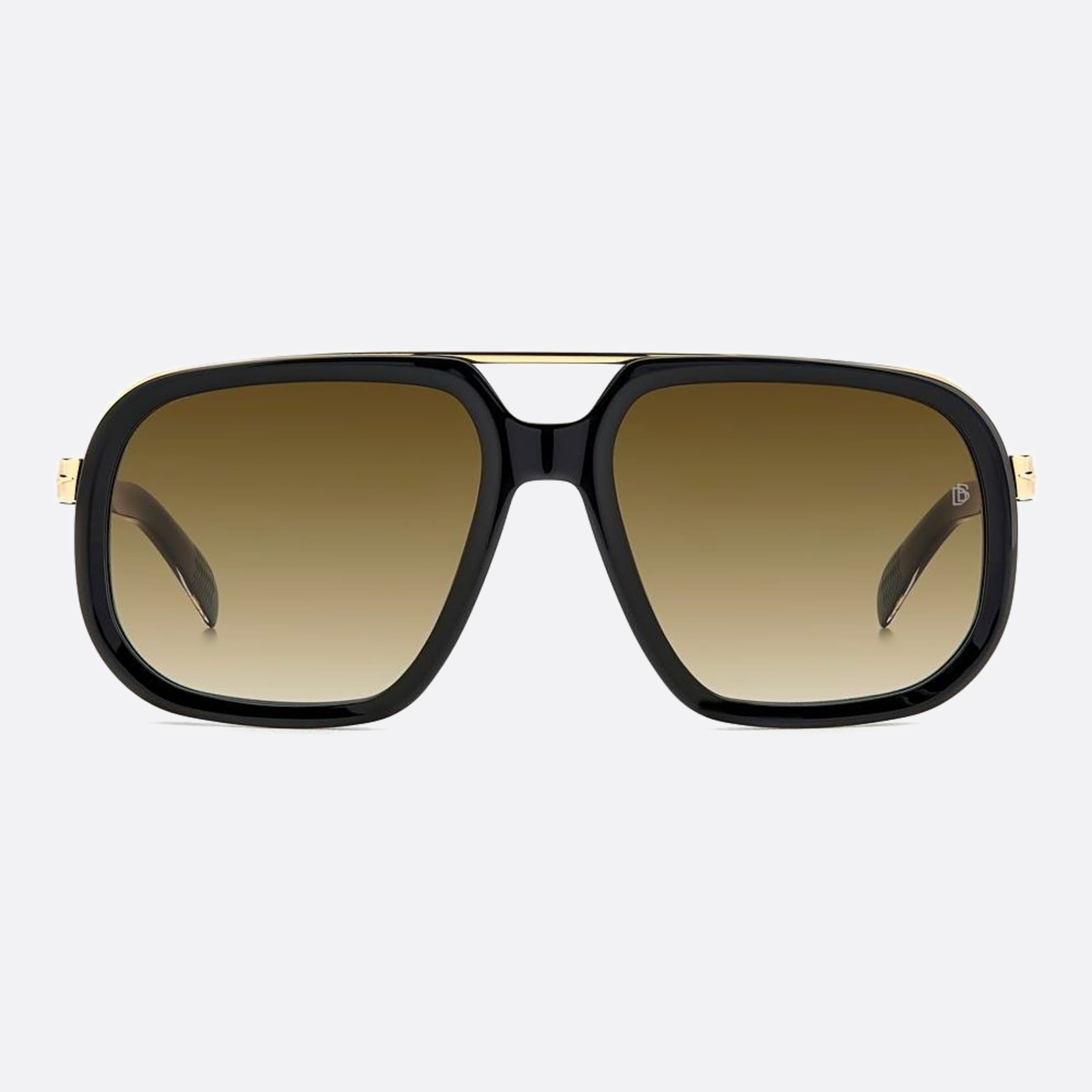 David 57mm Beckham 2m2 Black Geometric Men Sunglasses - Main View