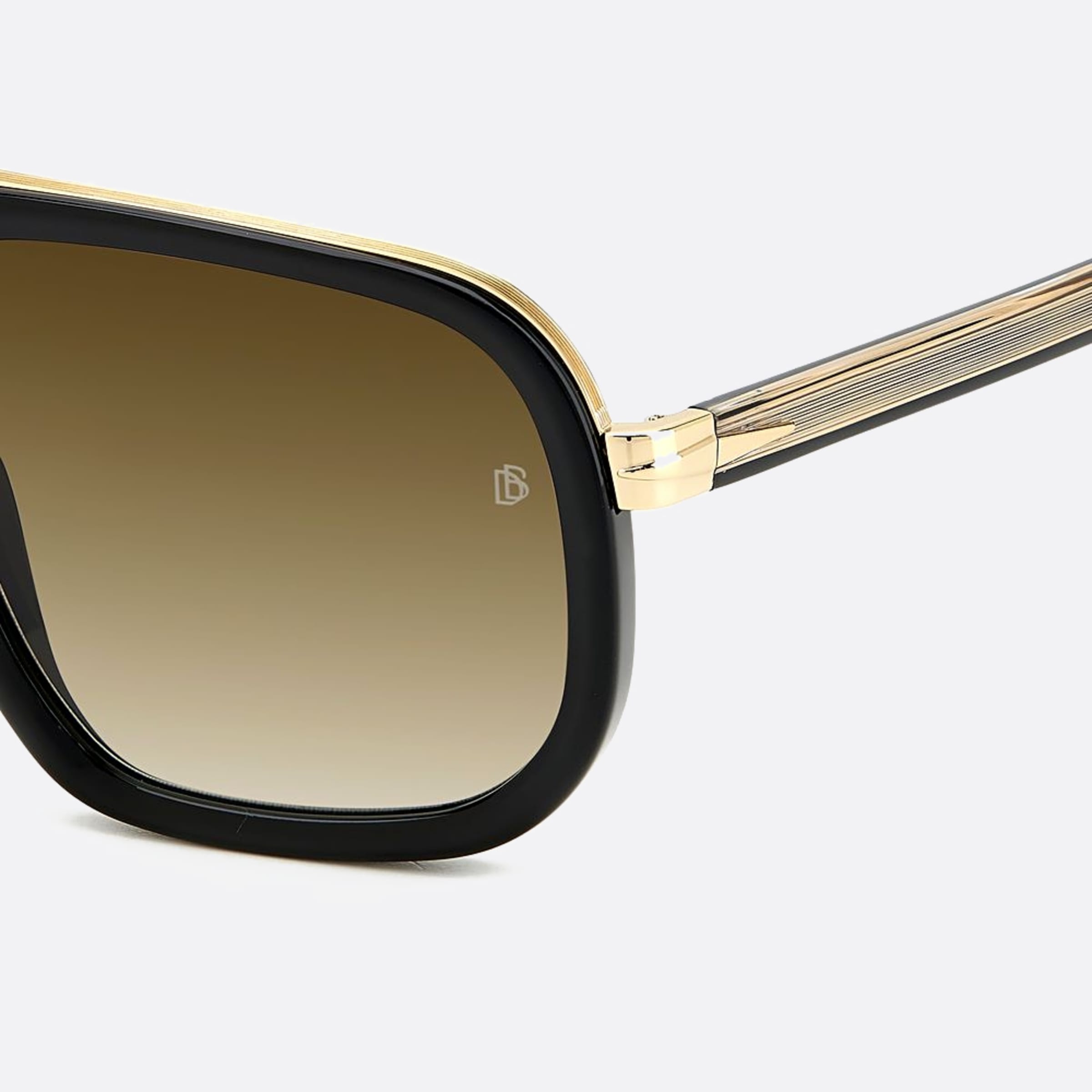 David 57mm Beckham 2m2 Black Geometric Men Sunglasses - Lifestyle Shot