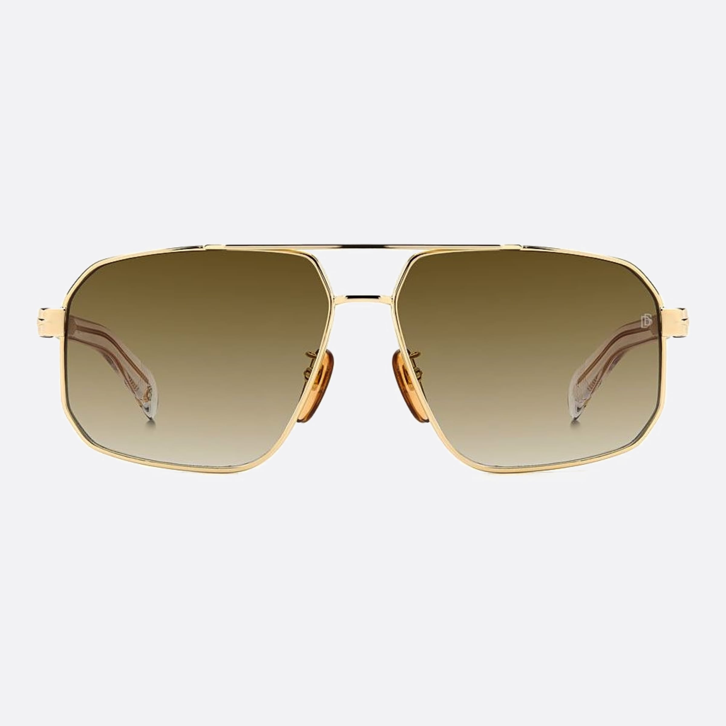 David 61mm Beckham Loj Gold Geometric Men Sunglasses - Main View