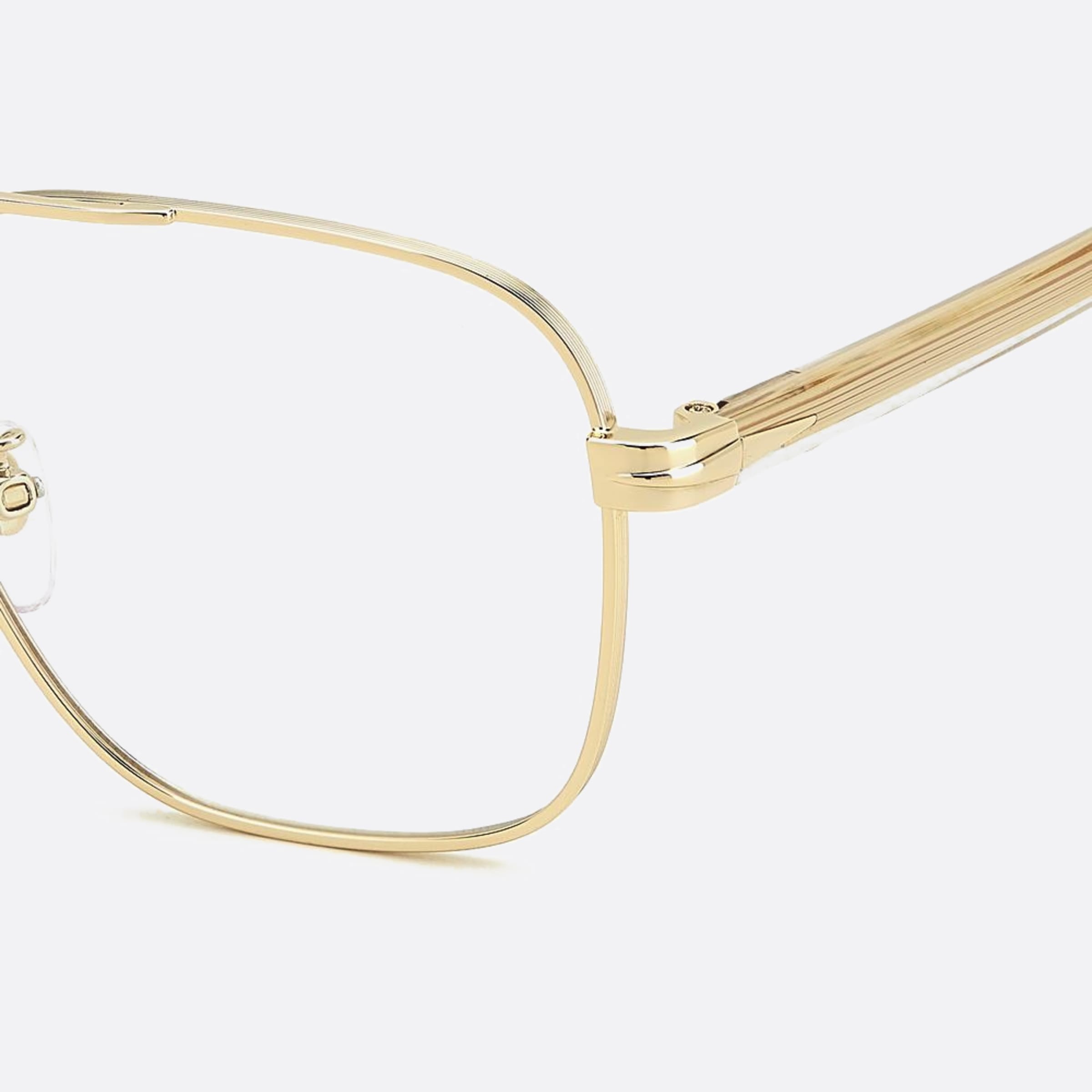 David 57mm Beckham Loj Gold Visor Men Eyeglasses - Detail View