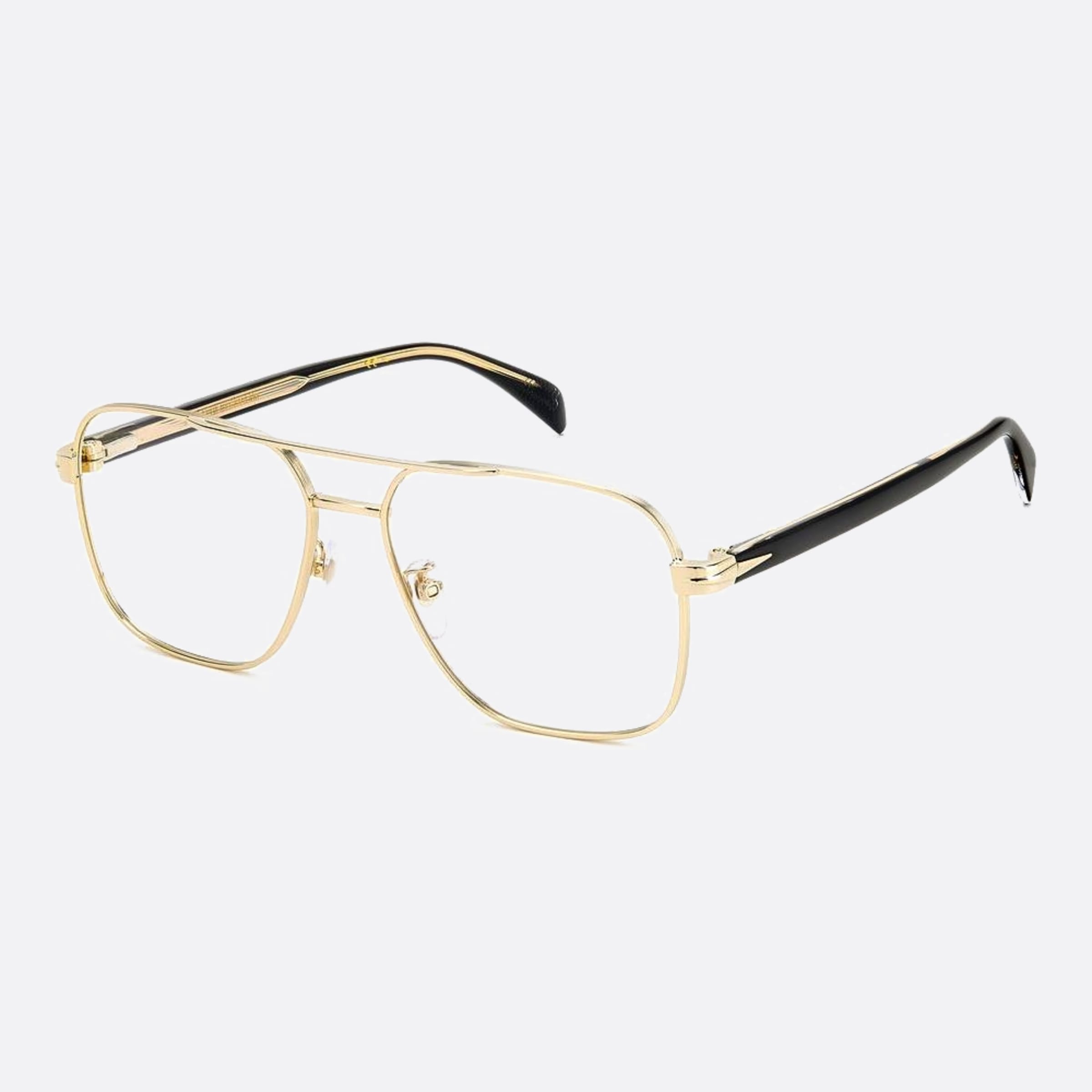 David 57mm Beckham Rhl Gold Visor Men Eyeglasses - Side View