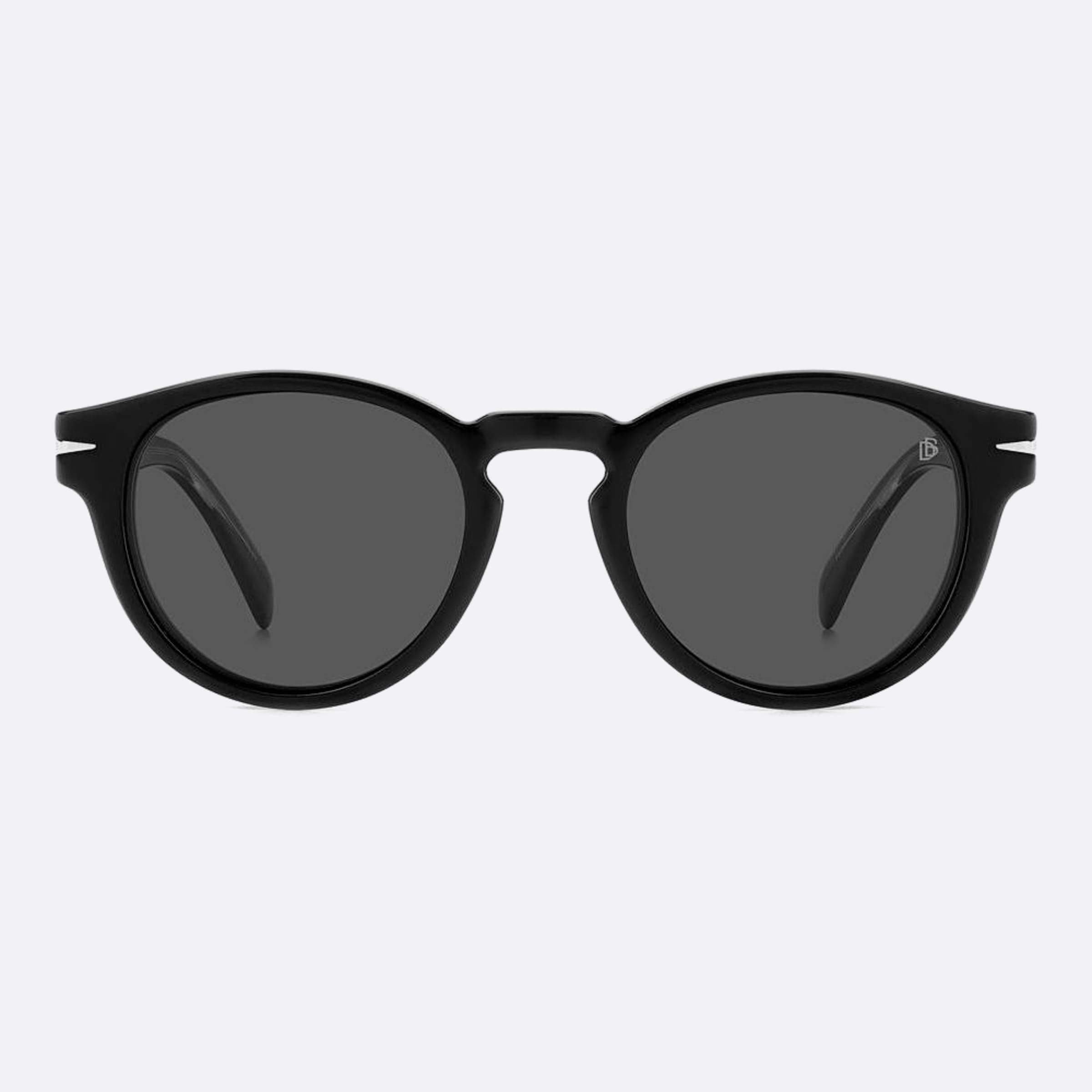 David 49mm Beckham Black Squared Men Sunglasses - Main View