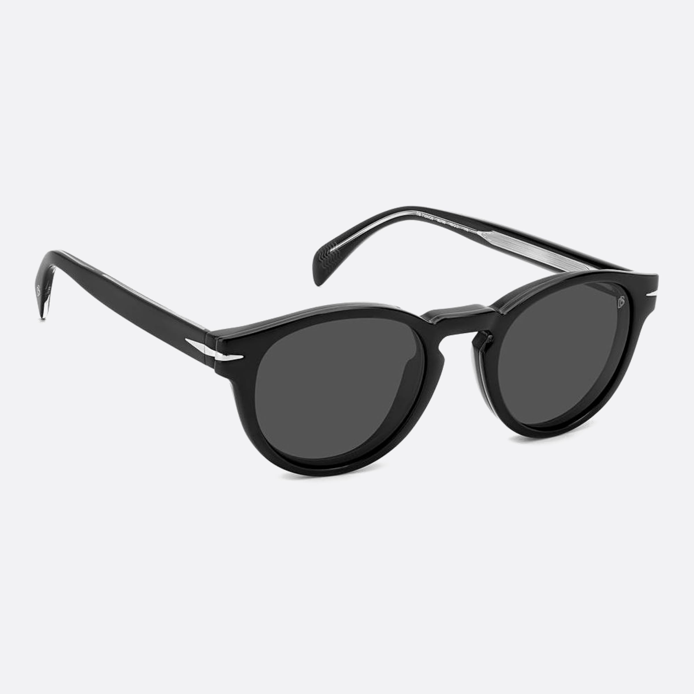 David 49mm Beckham Black Squared Men Sunglasses - Detail View