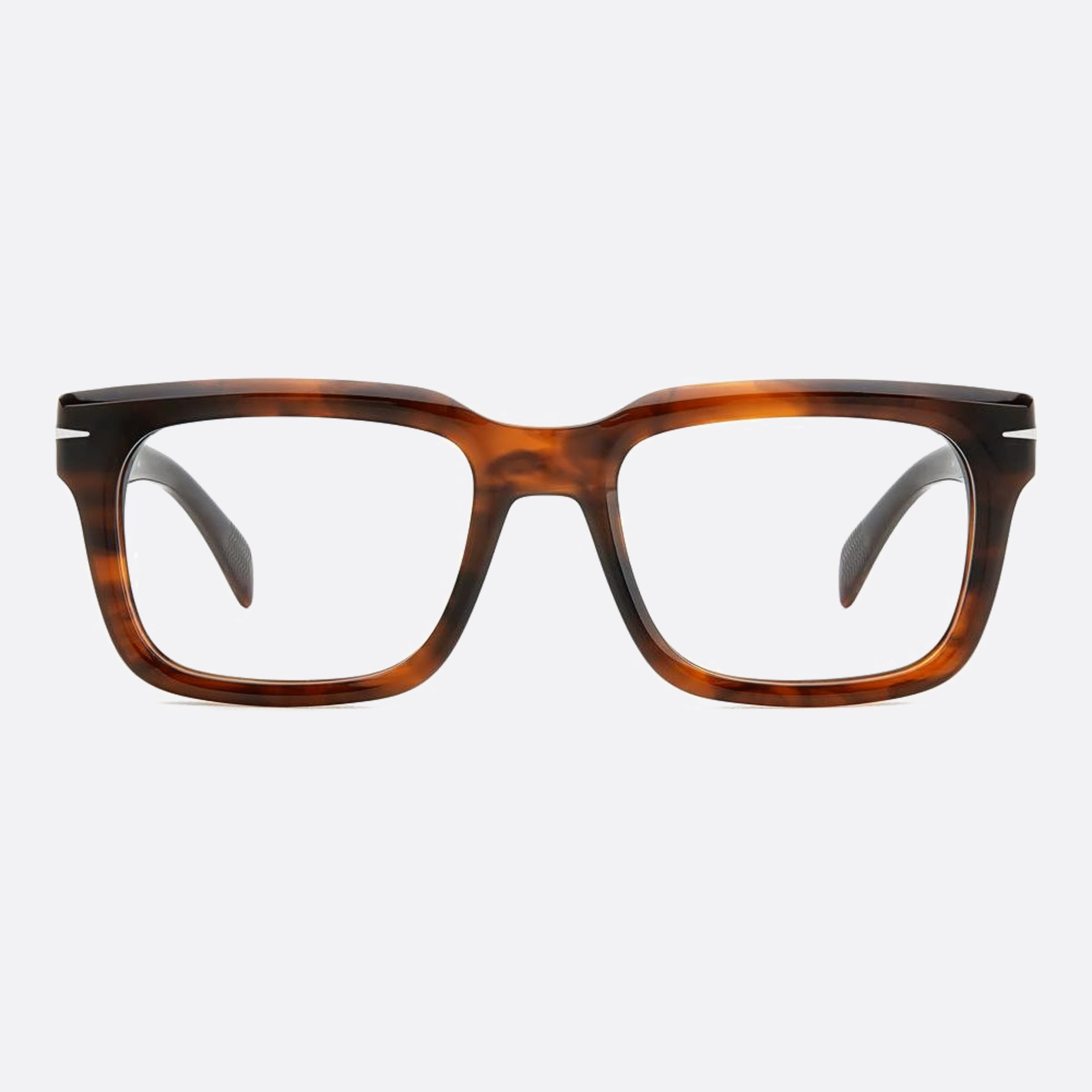 David 53mm Beckham Asa Brown Squared Men Eyeglasses - Main View