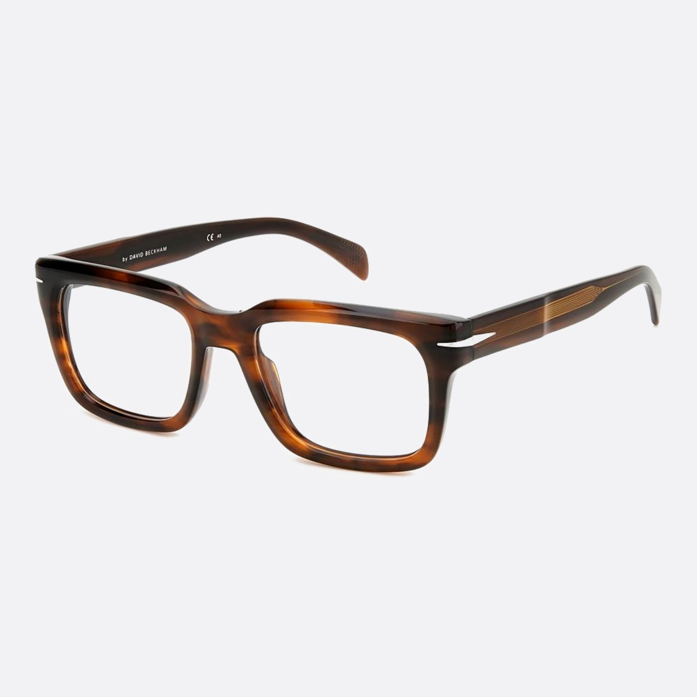 David 53mm Beckham Asa Brown Squared Men Eyeglasses - Side View