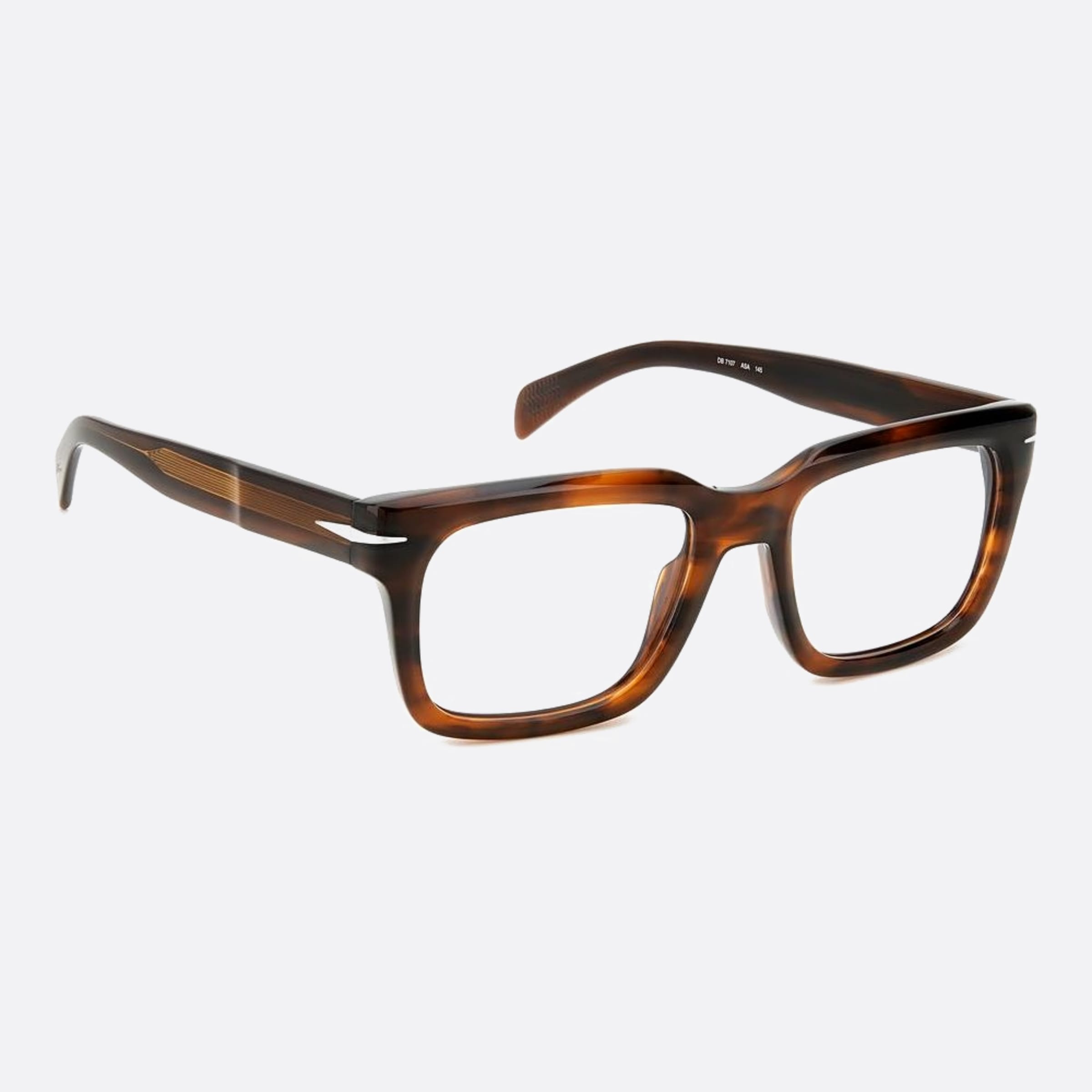 David 53mm Beckham Asa Brown Squared Men Eyeglasses - Detail View