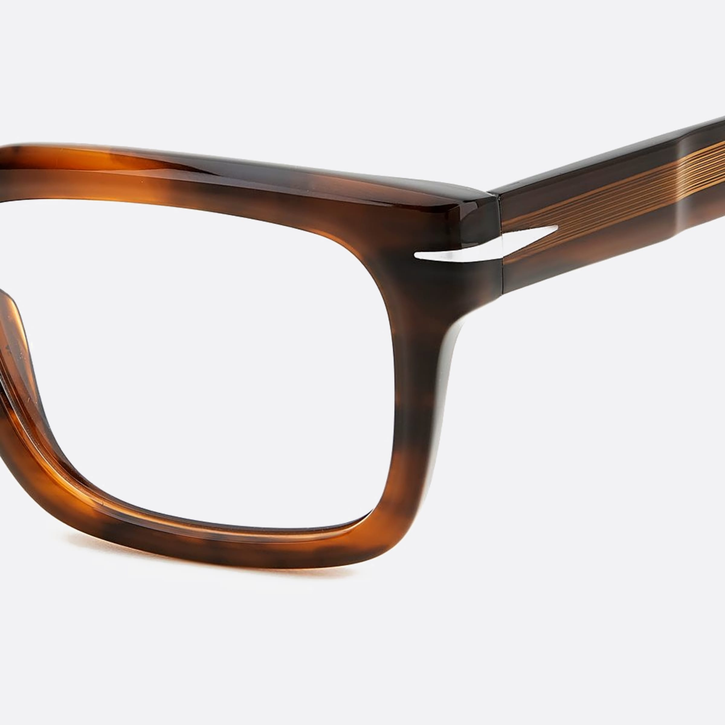 David 53mm Beckham Asa Brown Squared Men Eyeglasses - Lifestyle Shot