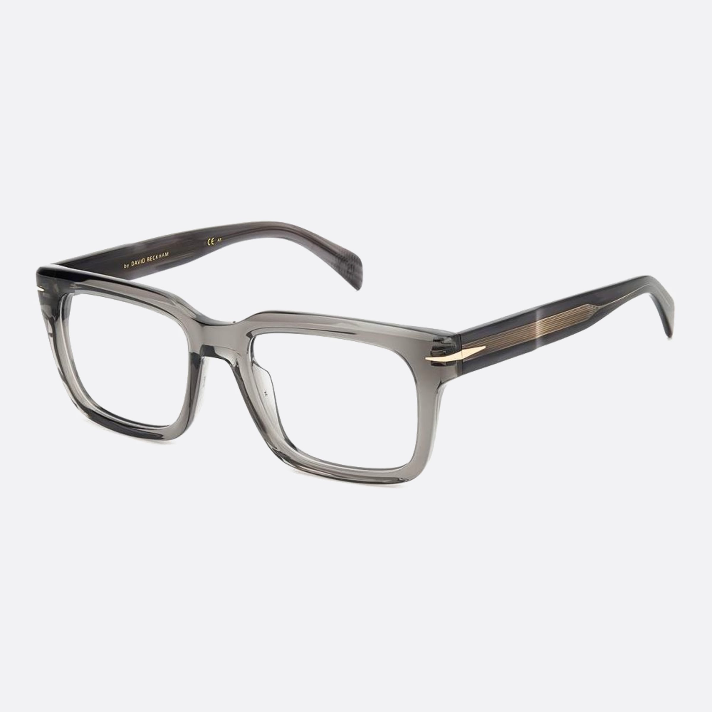 David 53mm Beckham Kb7 Grey Squared Men Eyeglasses - Side View