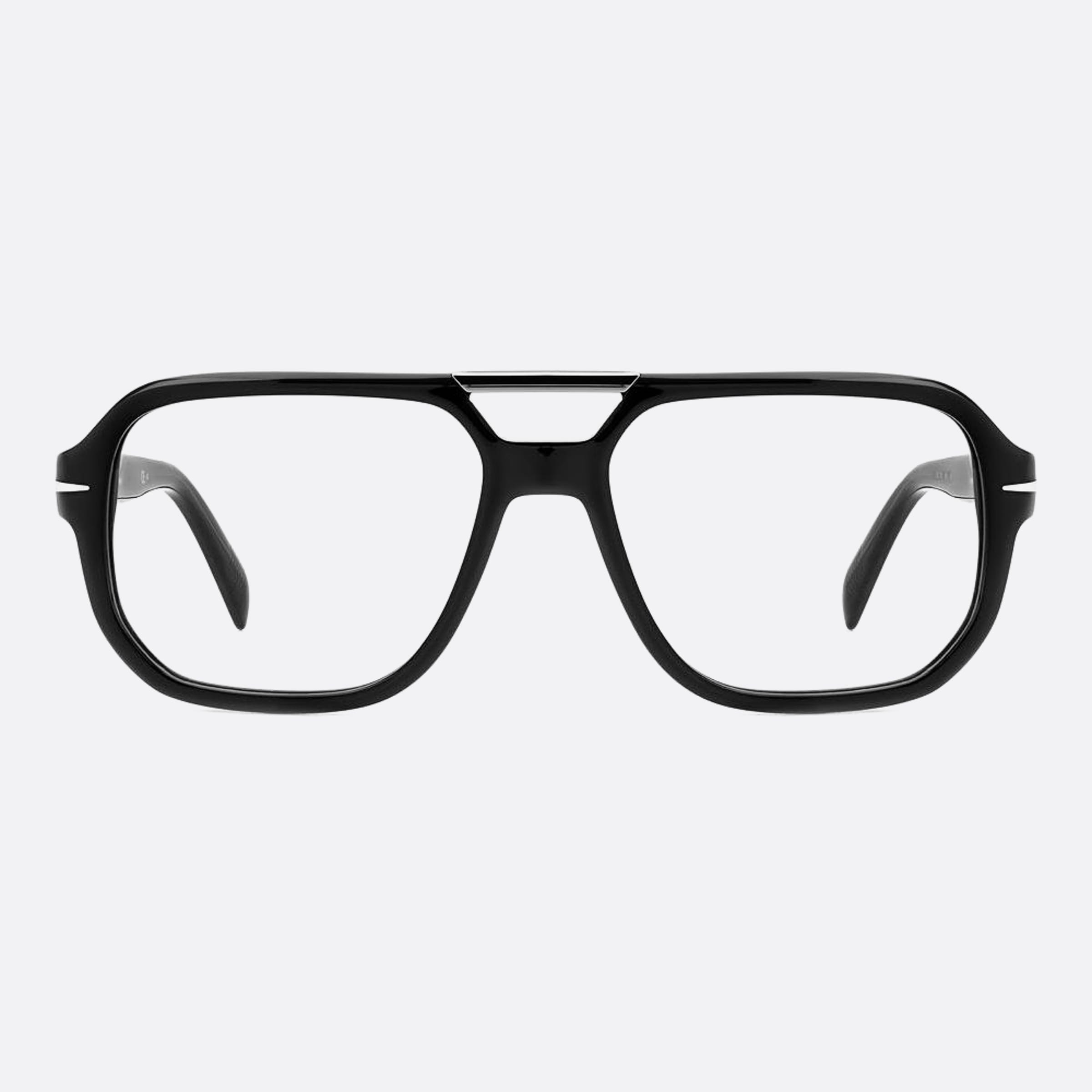 David 56mm Beckham Ans Black Geometric Men Eyeglasses - Main View