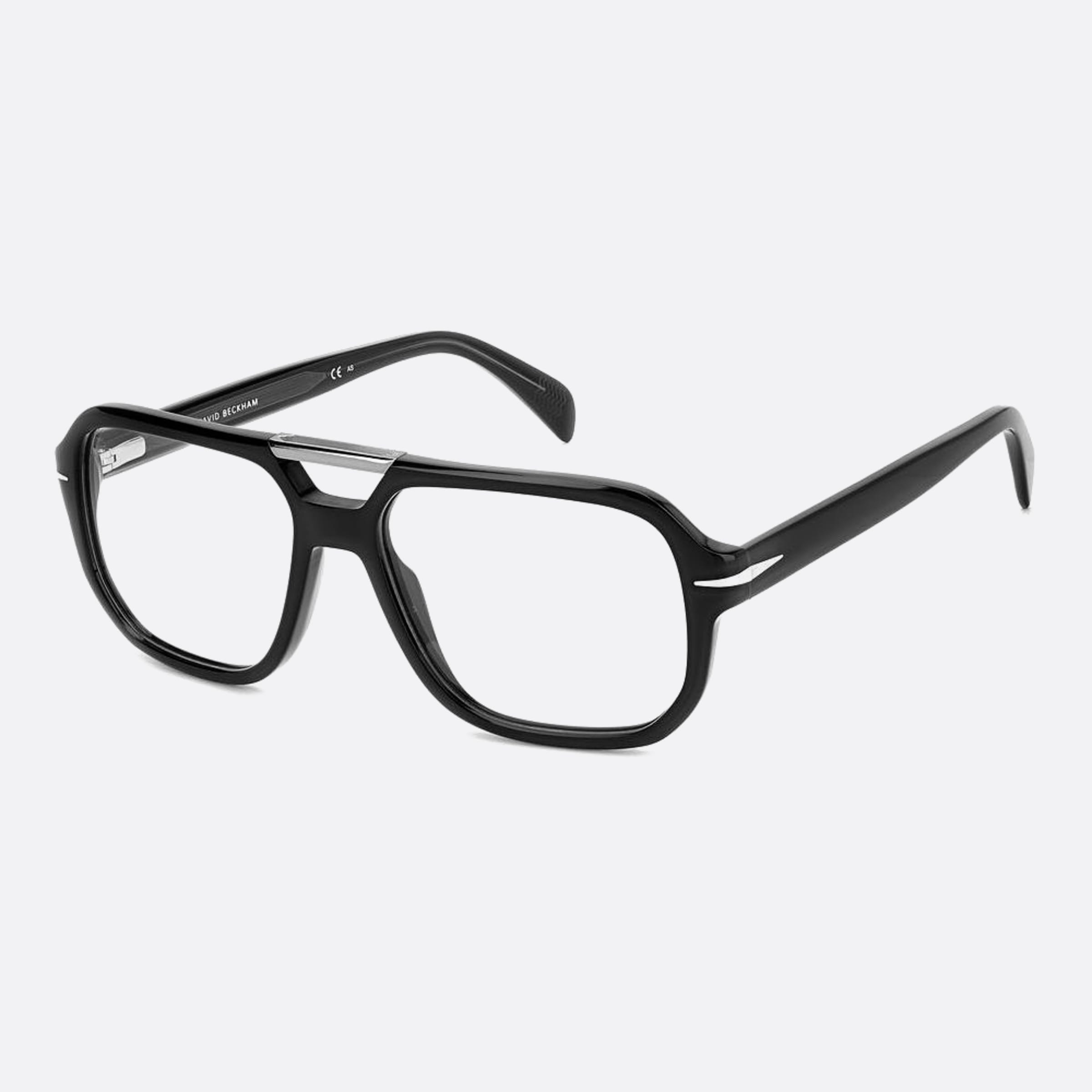 David 56mm Beckham Ans Black Geometric Men Eyeglasses - Side View