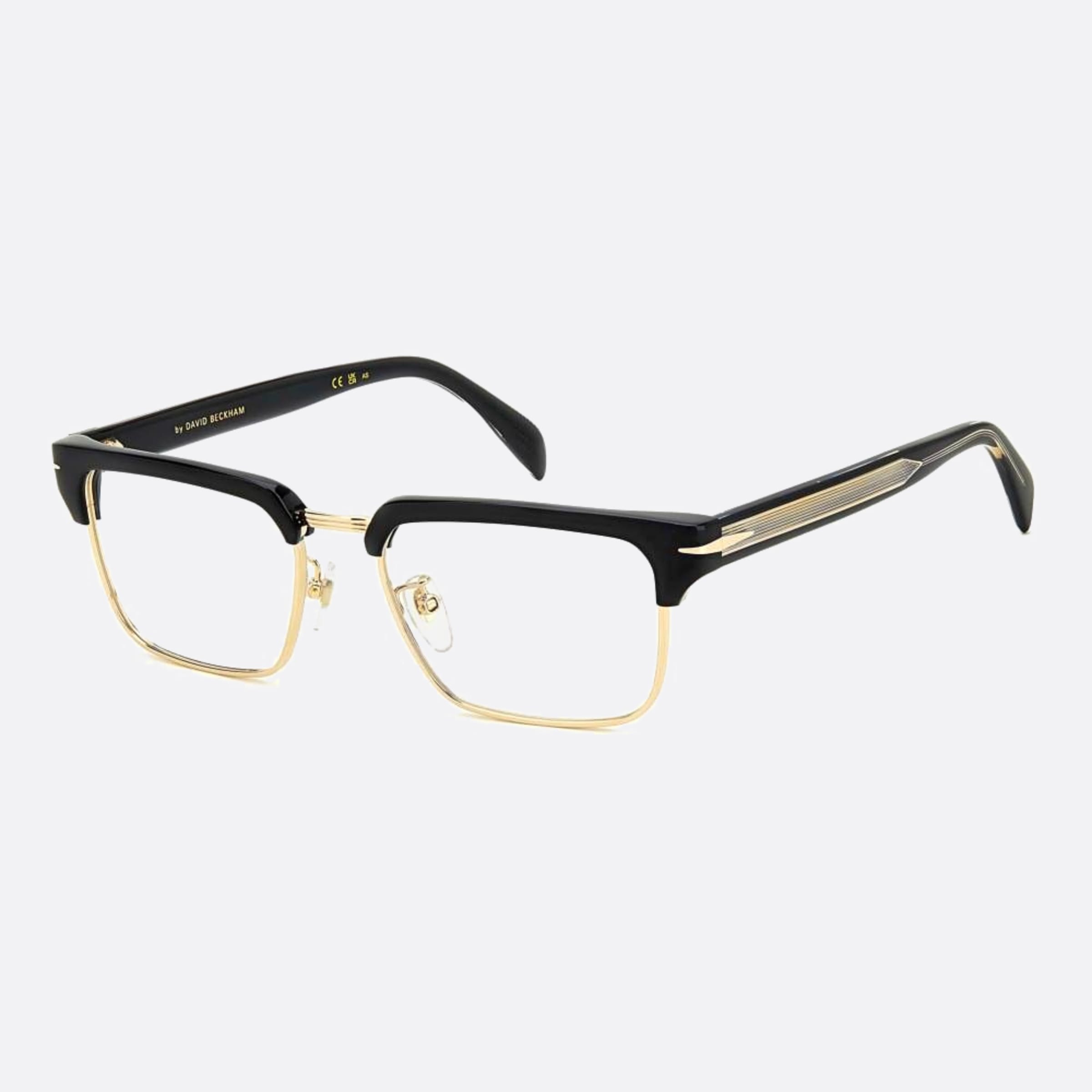 David 54mm Beckham 2m2 Black Geometric Men Eyeglasses - Side View