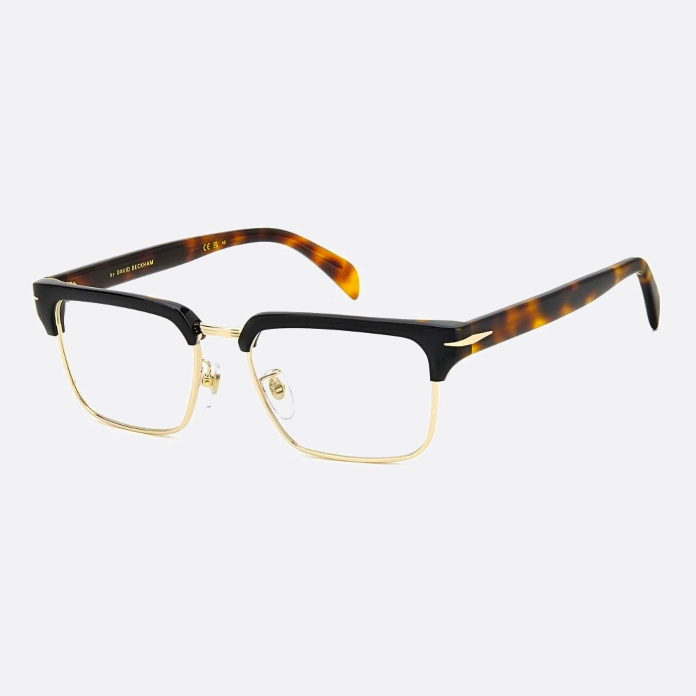 David 54mm Beckham Xwy Havana Geometric Men Eyeglasses - Side View