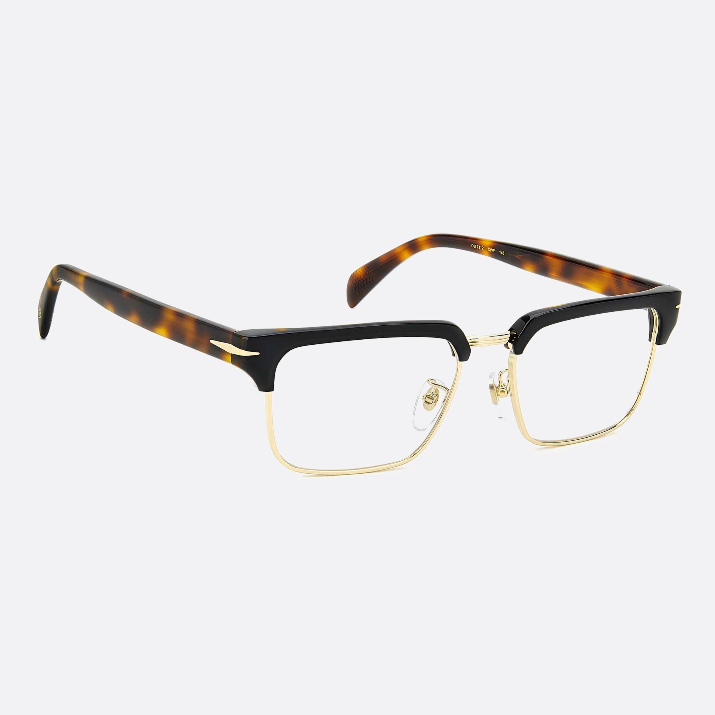 David 54mm Beckham Xwy Havana Geometric Men Eyeglasses - Detail View