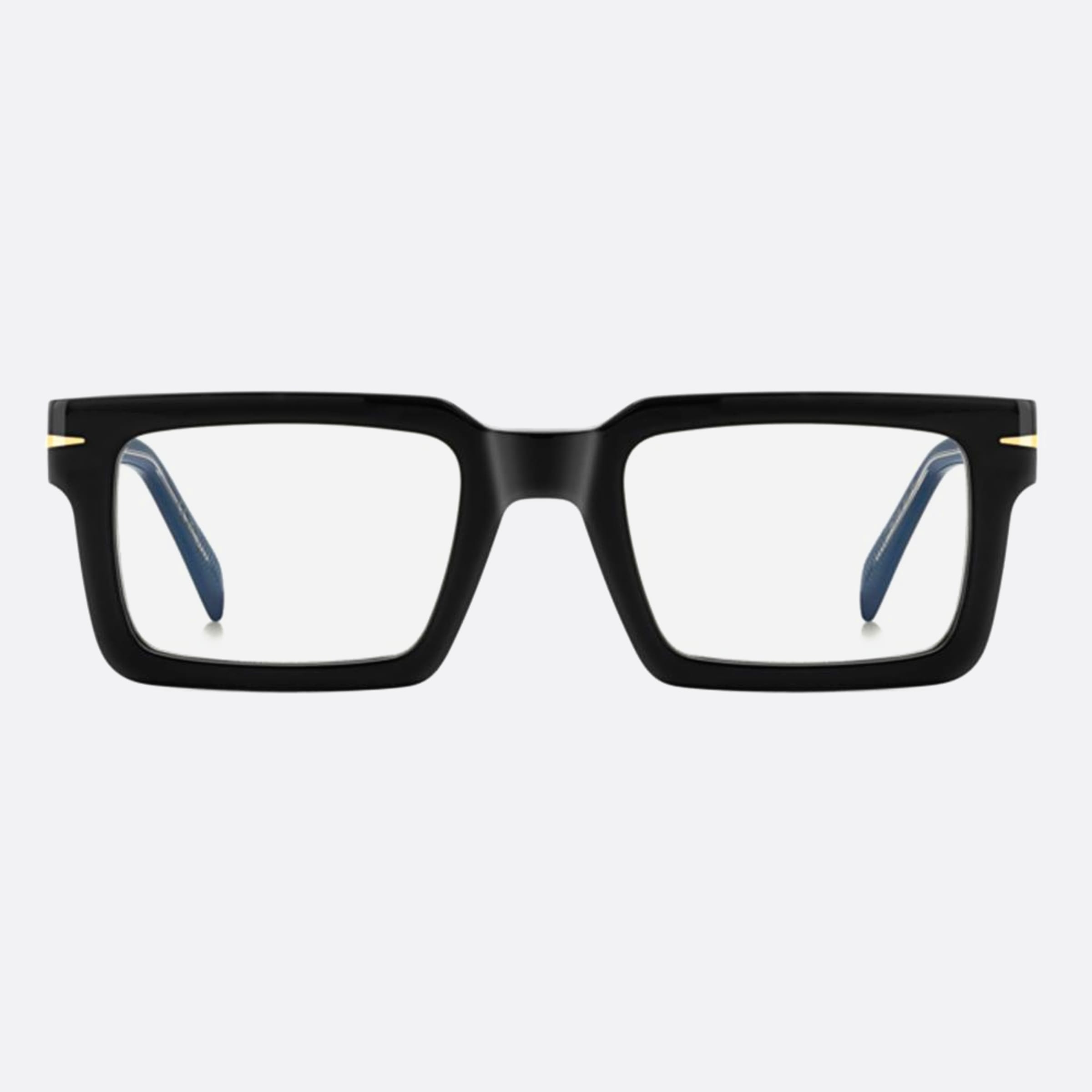 David 51mm Beckham Black Rectangle Men Eyeglasses - Main View