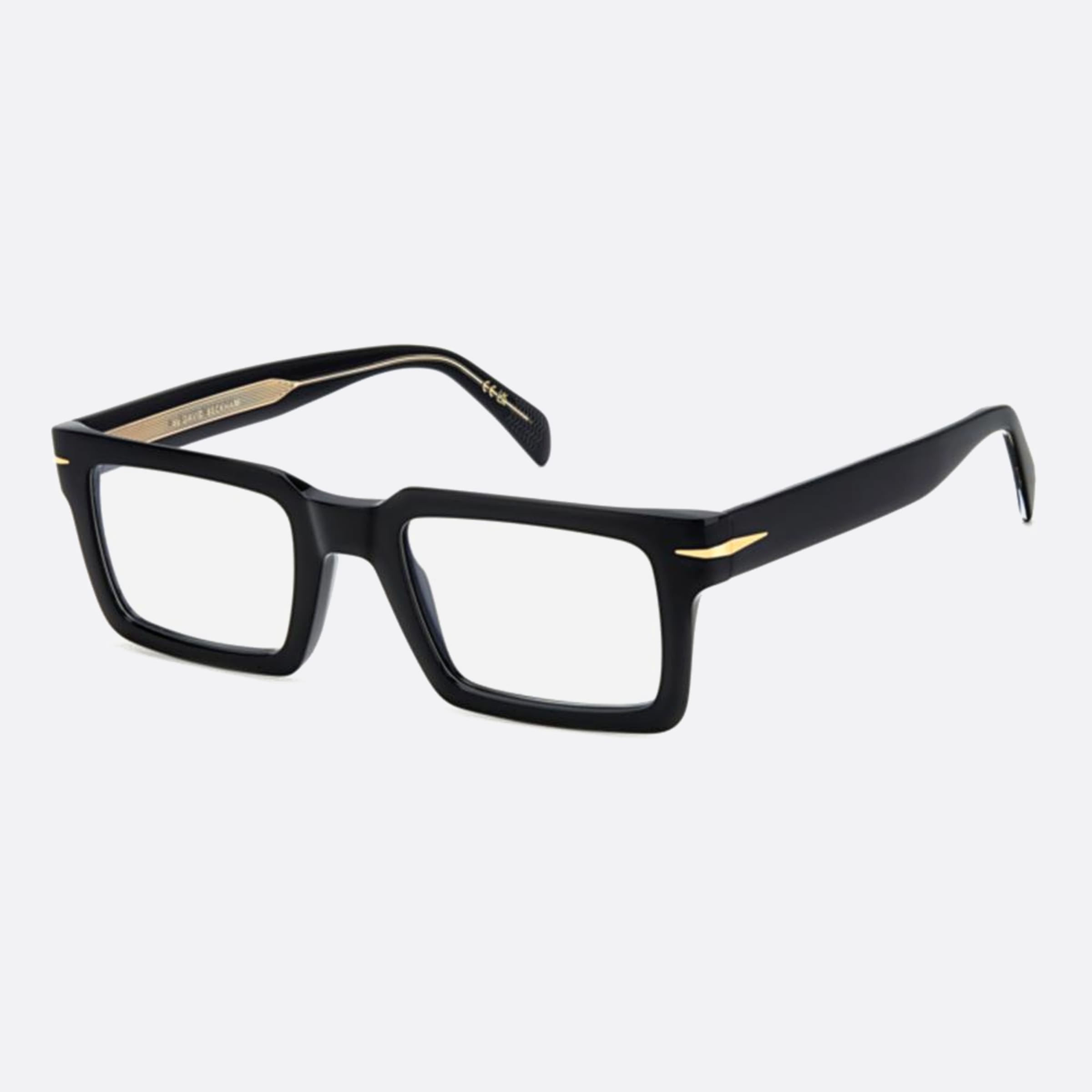 David 51mm Beckham Black Rectangle Men Eyeglasses - Side View