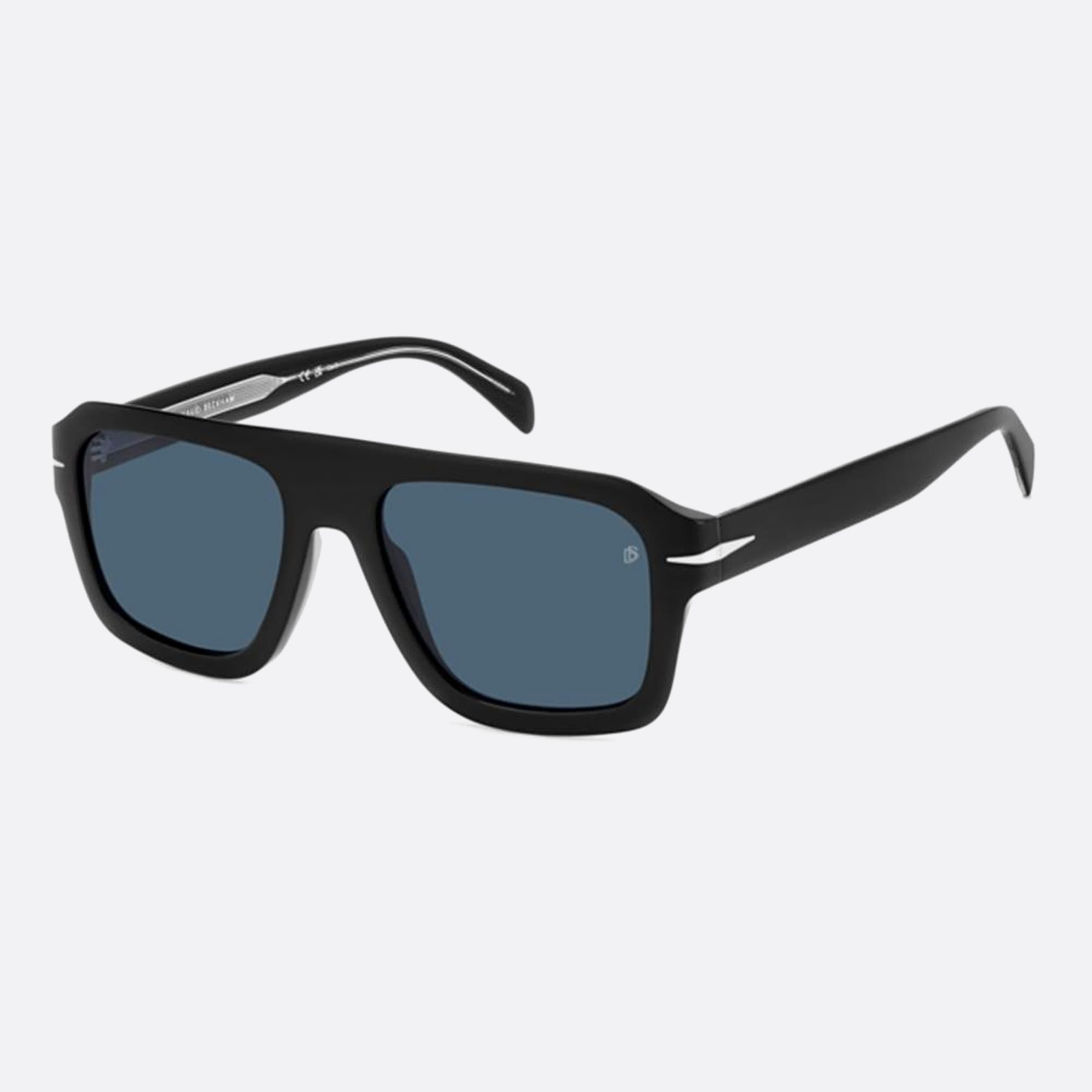 David 54mm Beckham Black Rectangle Men Sunglasses - Side View