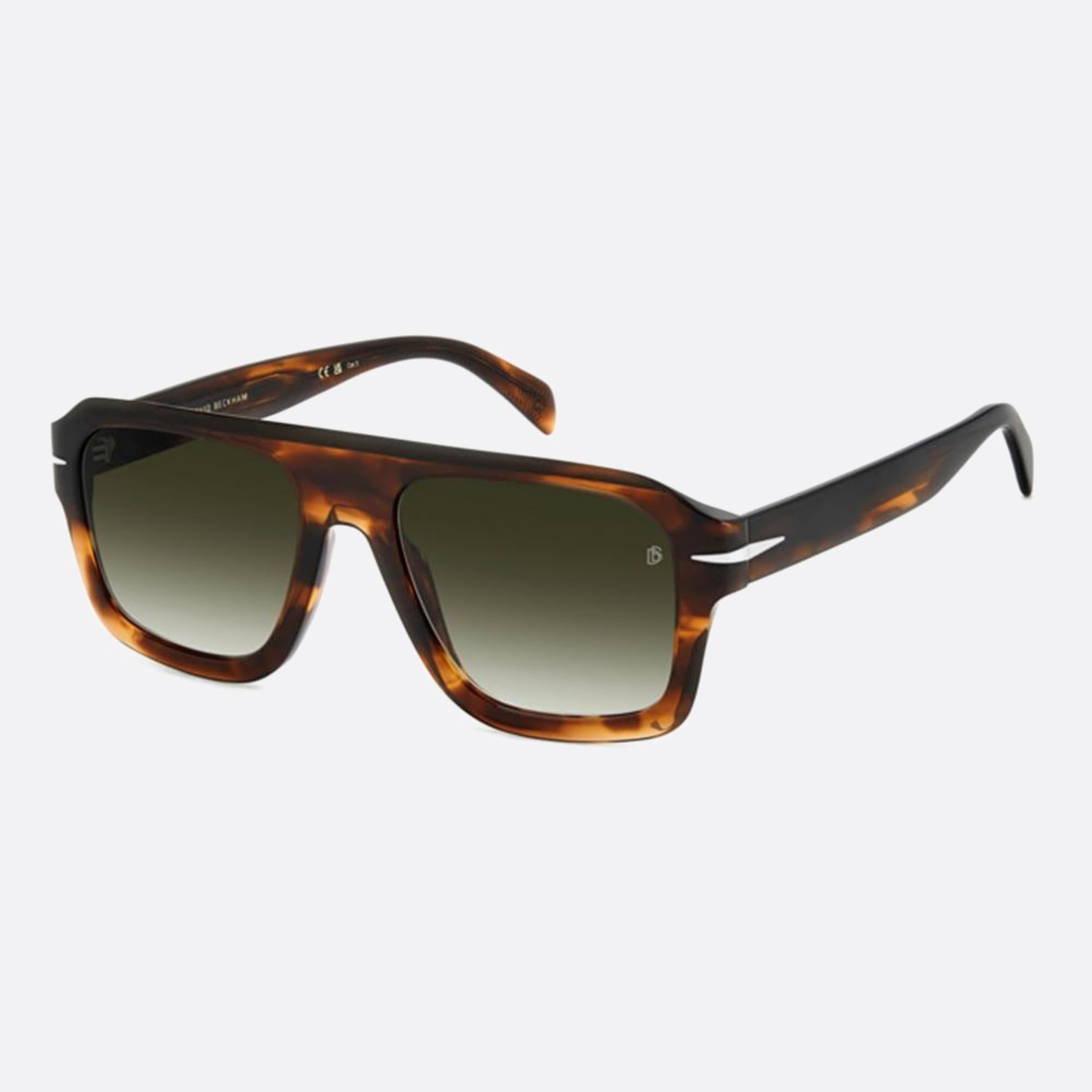 David 54mm Beckham Ex4 Brown Rectangle Men Sunglasses - Side View