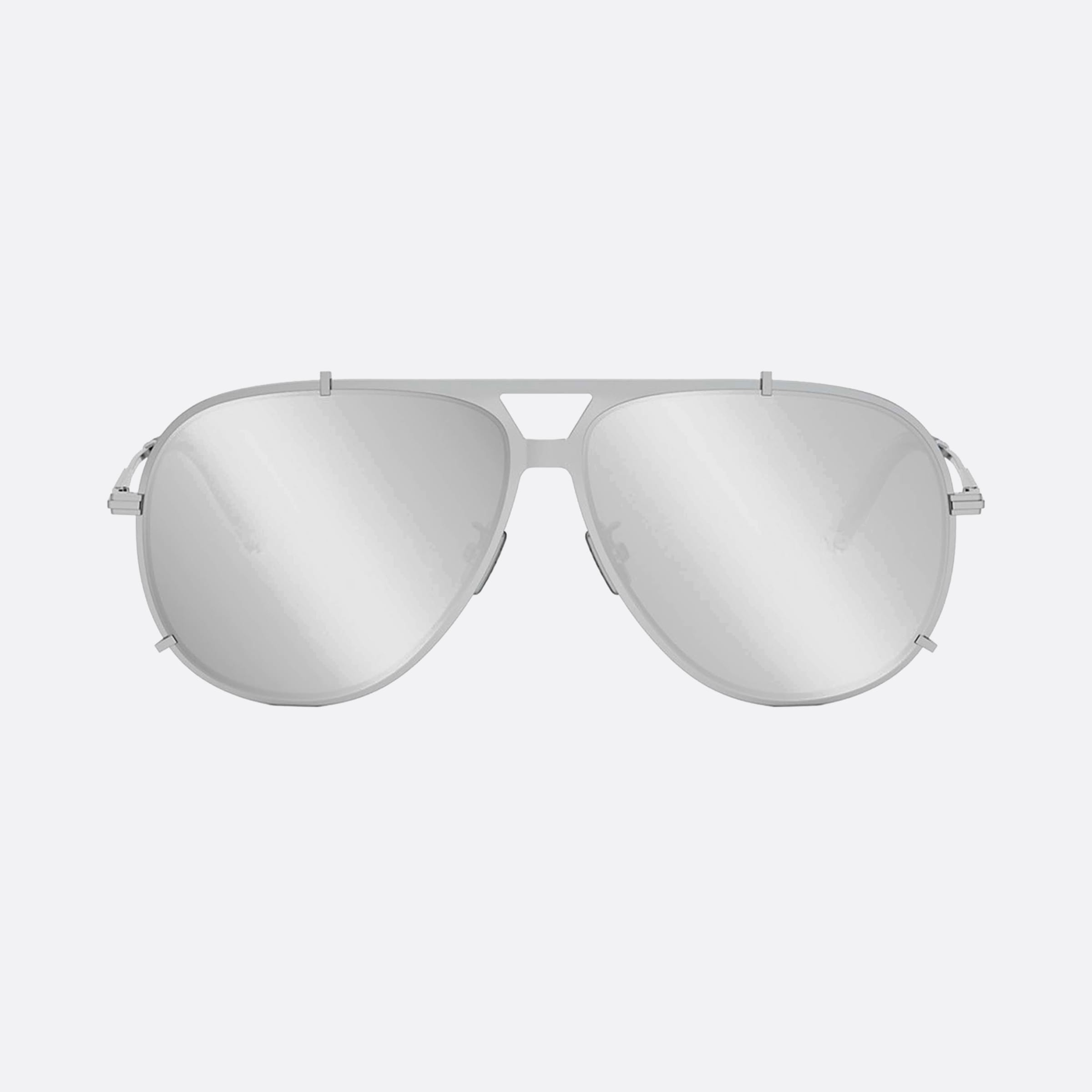 Dior 59mm Men's Blacksuit A3u F0a4 Silver Sunglasses - Side View