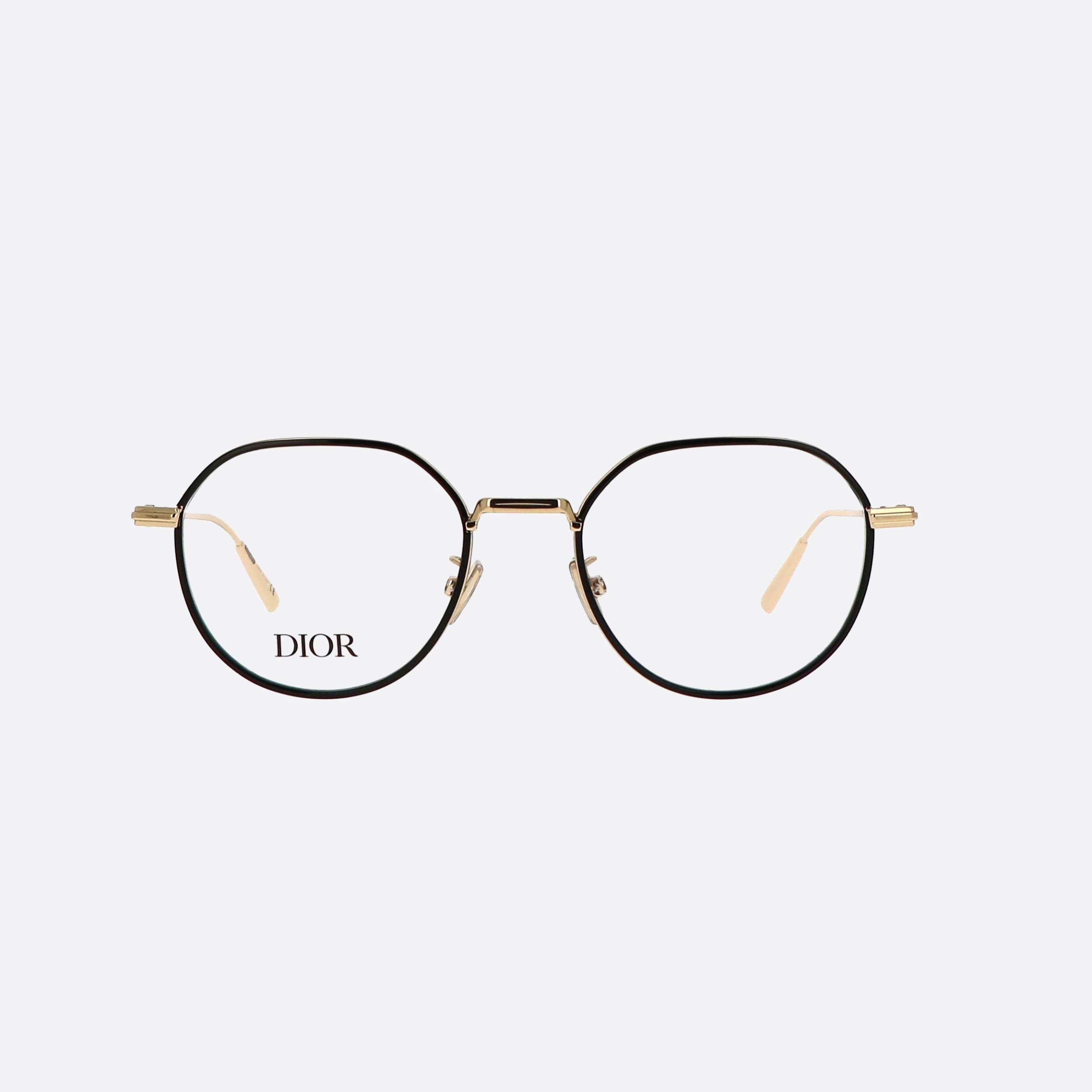 Dior 49mm Blacksuito R3u B400 Black Men Eyeglasses - Side View