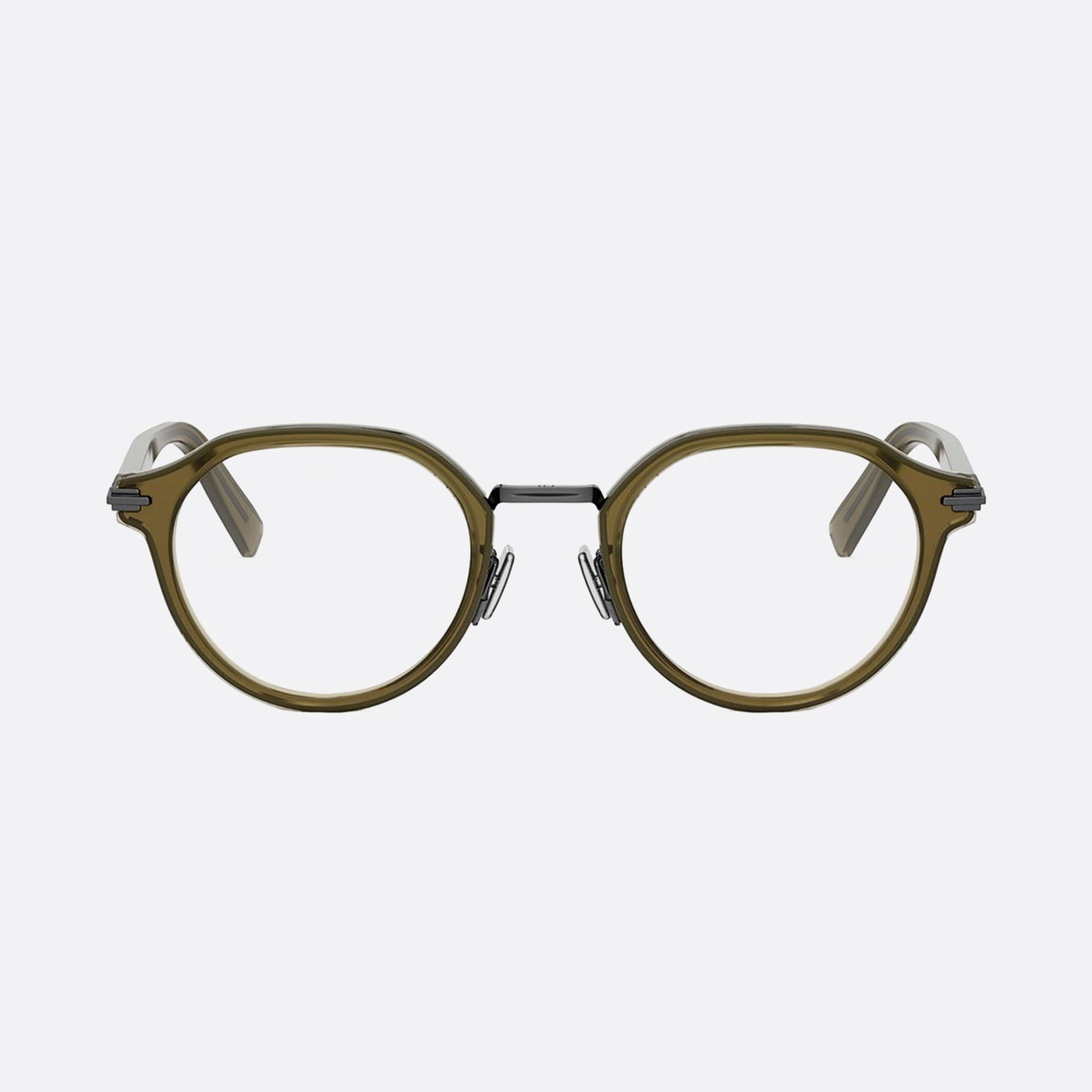 Dior 49mm Blacksuito R8u Kaki Men Eyeglasses - Side View