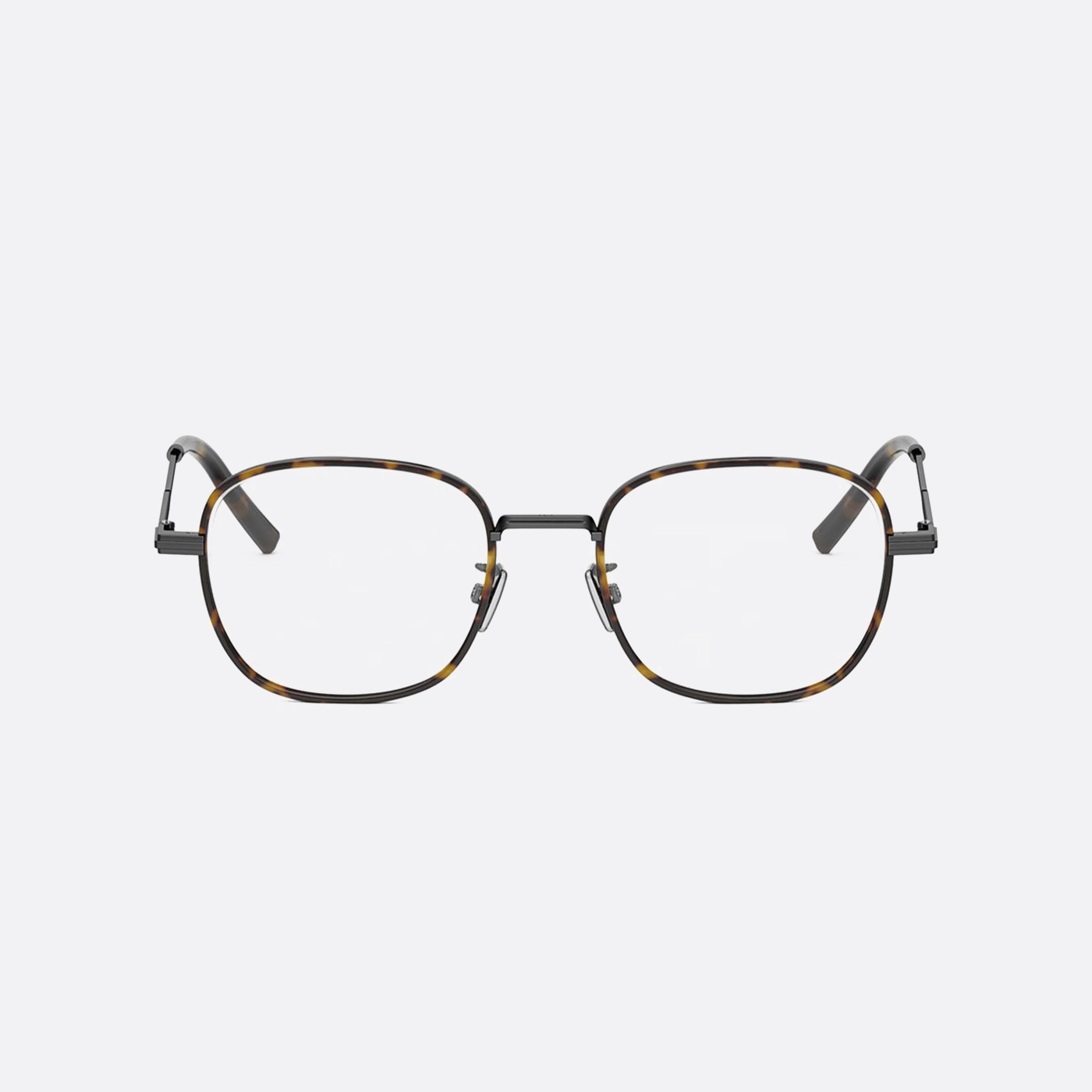 Dior 50mm Blacksuito S22f H500 Black Squared Men Eyeglasses - Side View