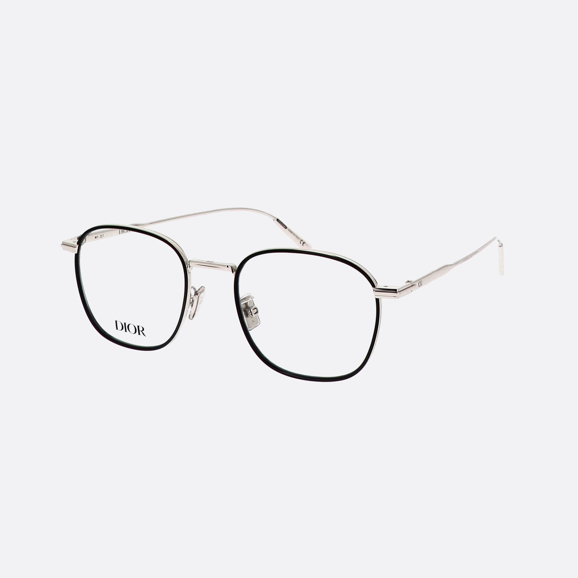 Dior 50mm Blacksuito S2u F400 Silver Men Eyeglasses - Main View