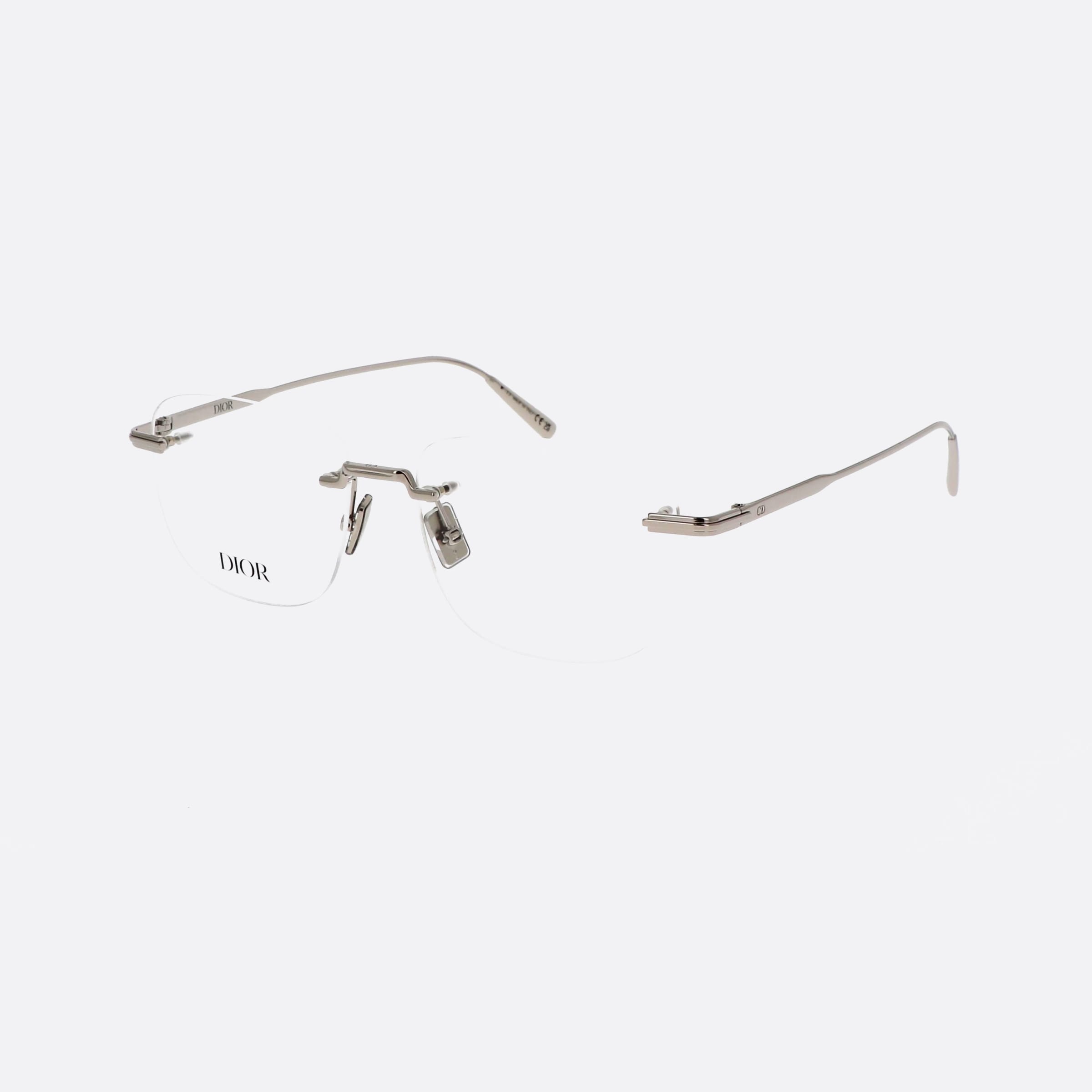 Dior 54mm Blacksuito S3u F000 Silver Squared Men Eyeglasses - Main View