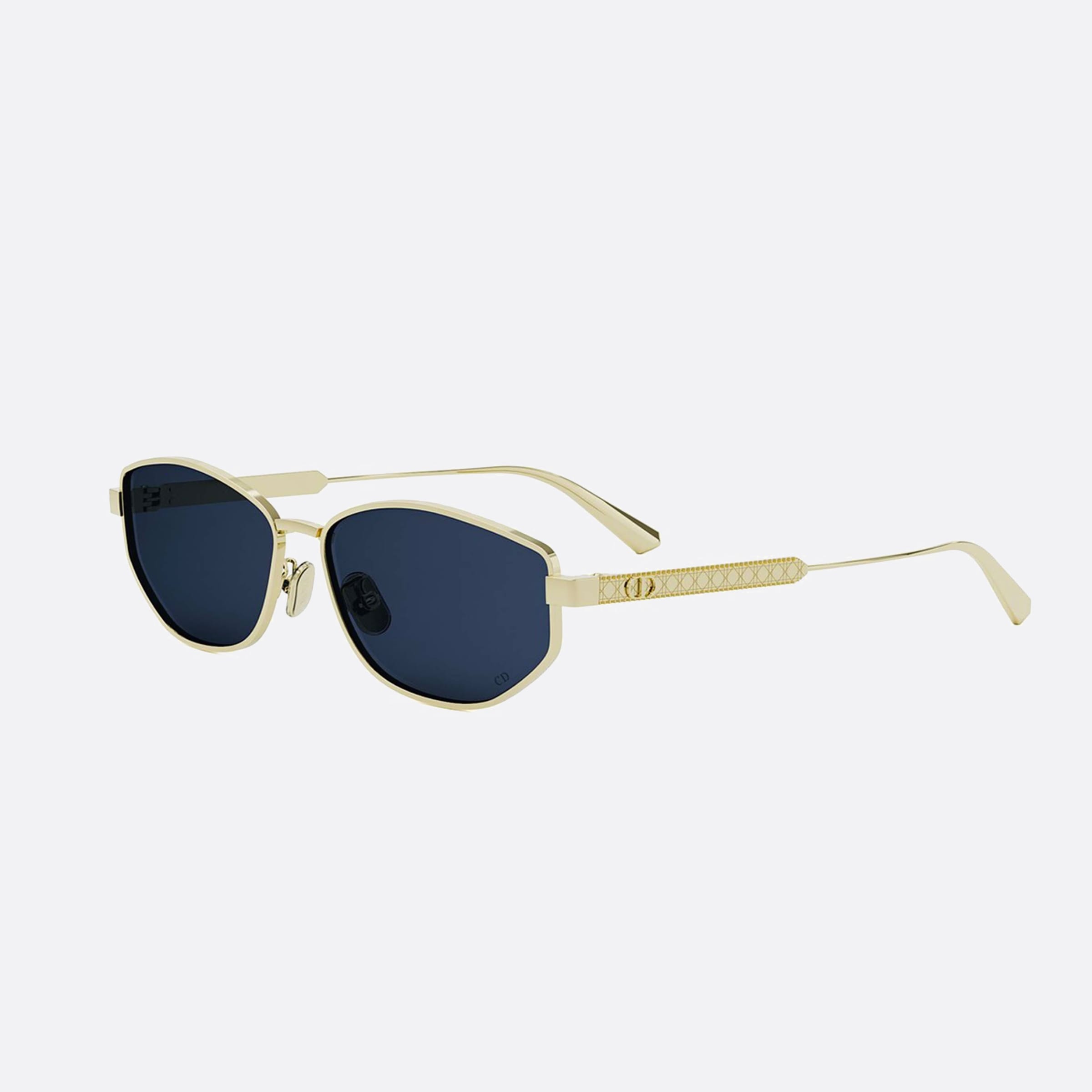 Dior 57mm Women's Cannage B1u B0b0 Gold Oval Sunglasses - Main View