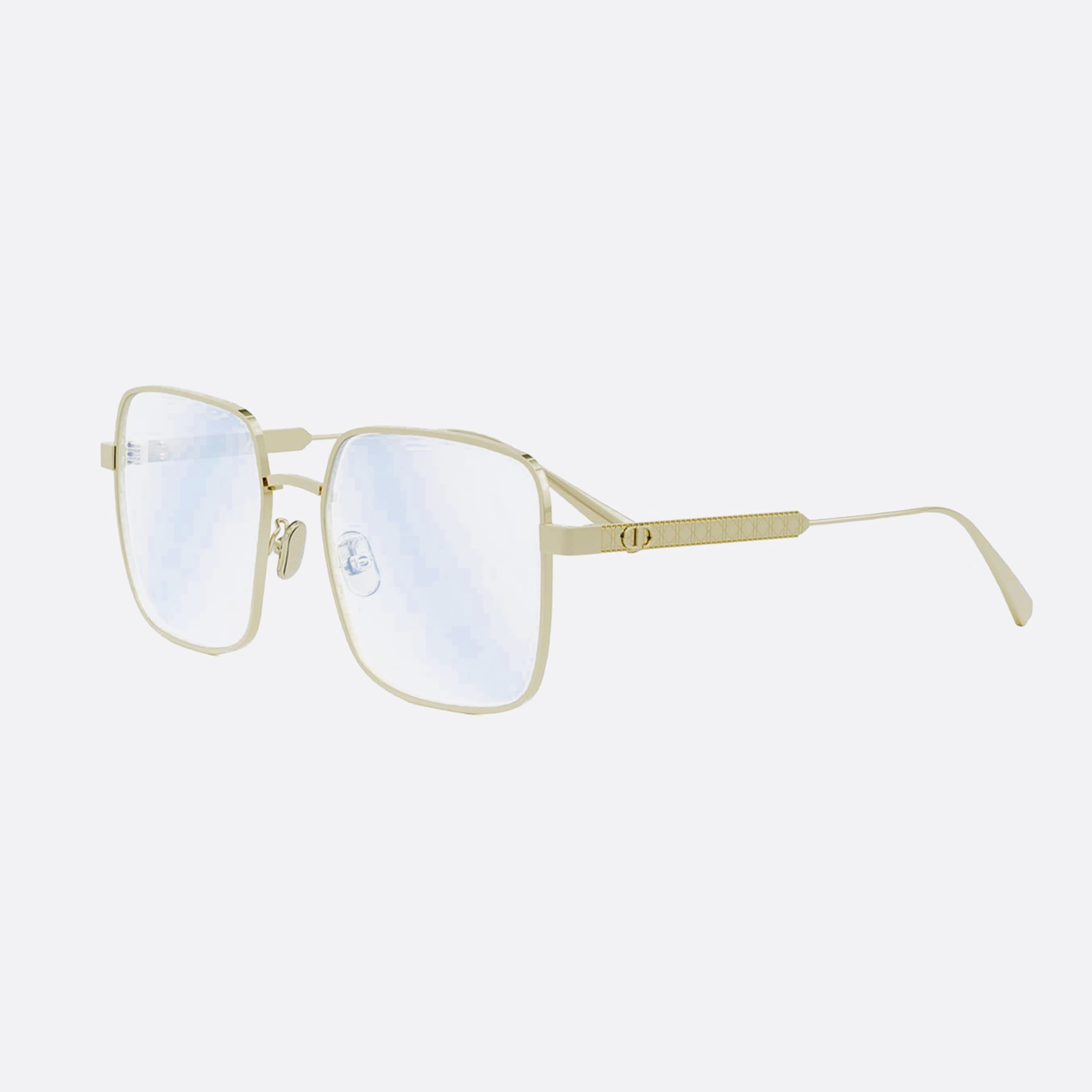 Dior 55mm Cannageo S1f B10 Gold Squared Women Eyeglasses - Main View