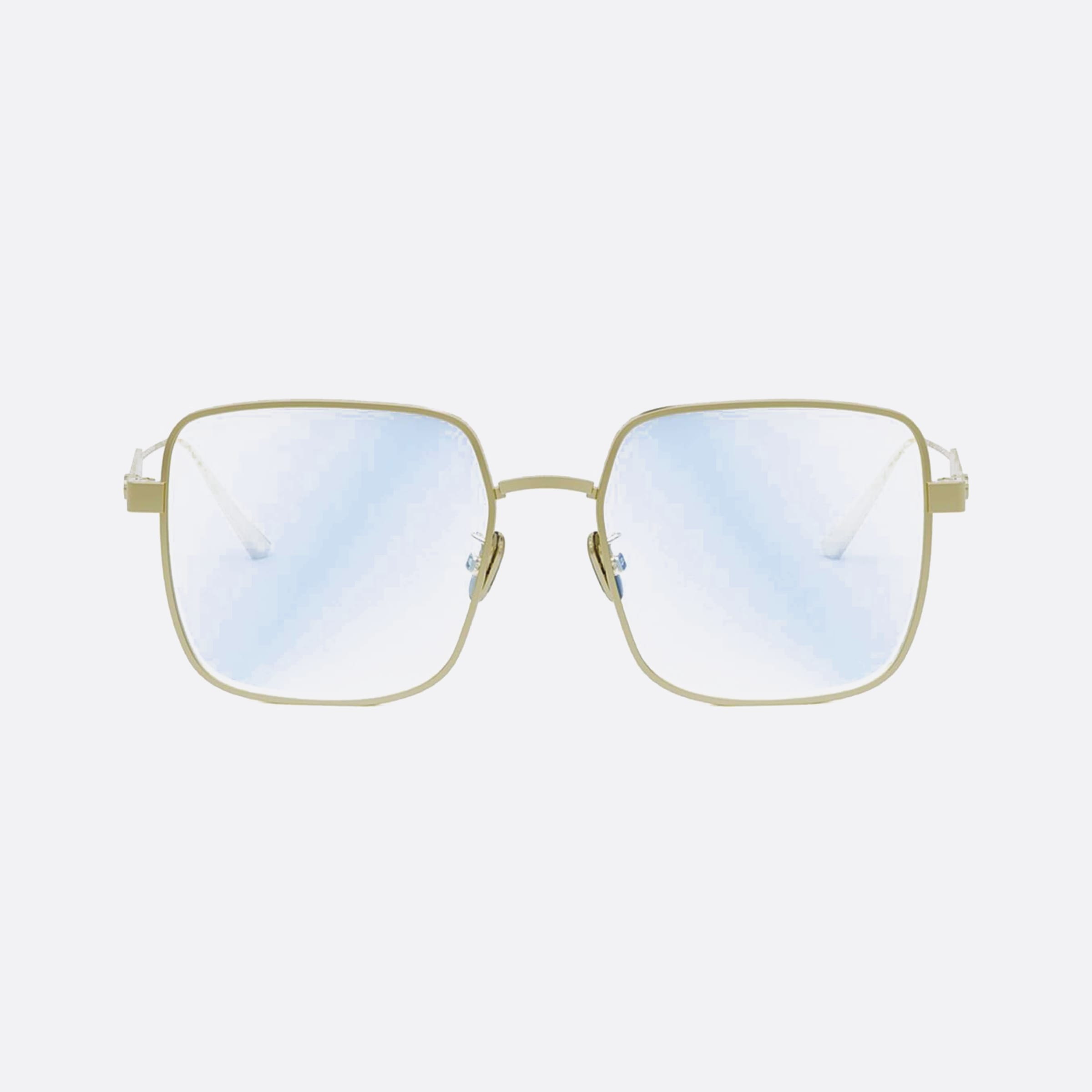 Dior 55mm Cannageo S1f B10 Gold Squared Women Eyeglasses - Side View