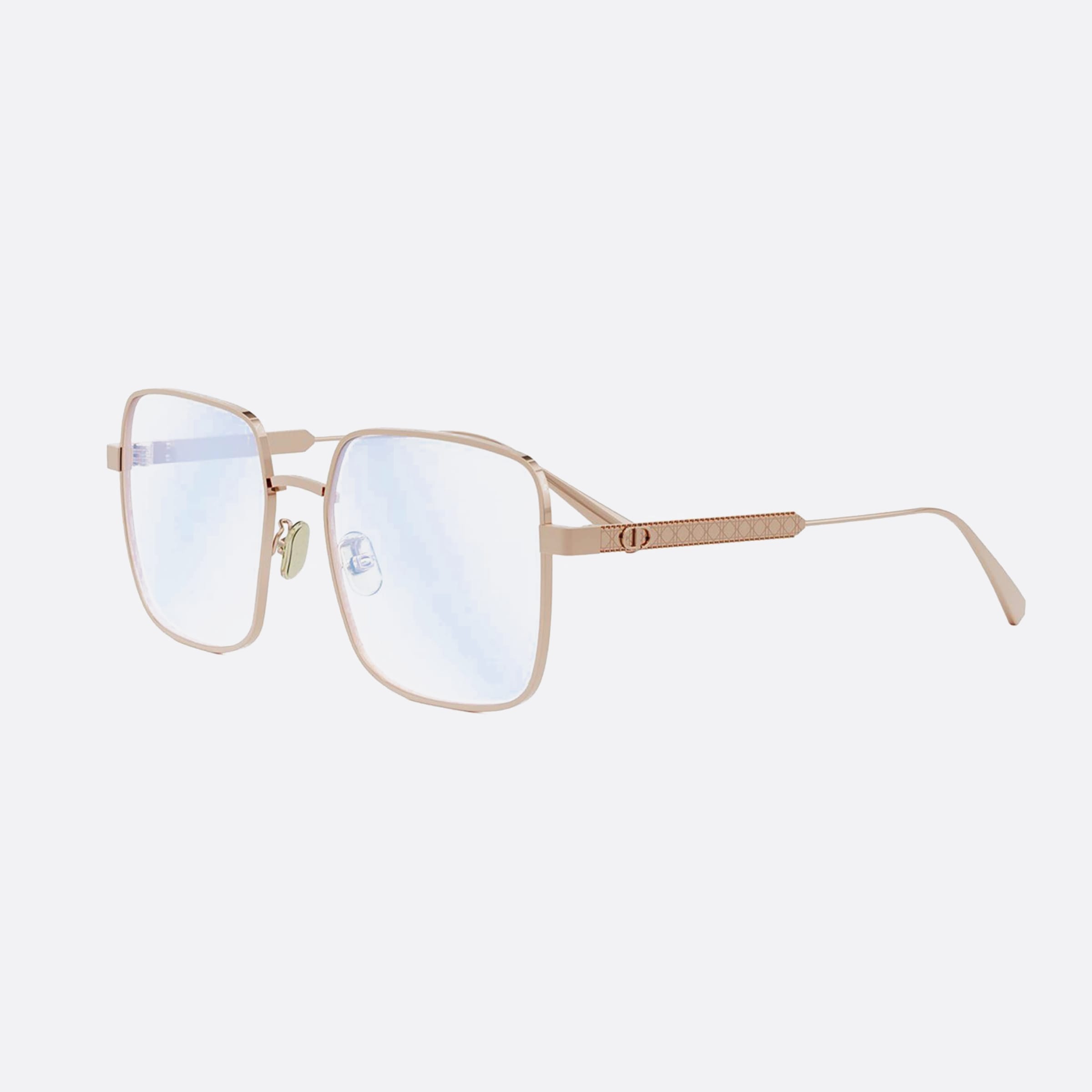 Dior 55mm Cannageo S1f B29 Rose Gold Squared Women Eyeglasses - Main View