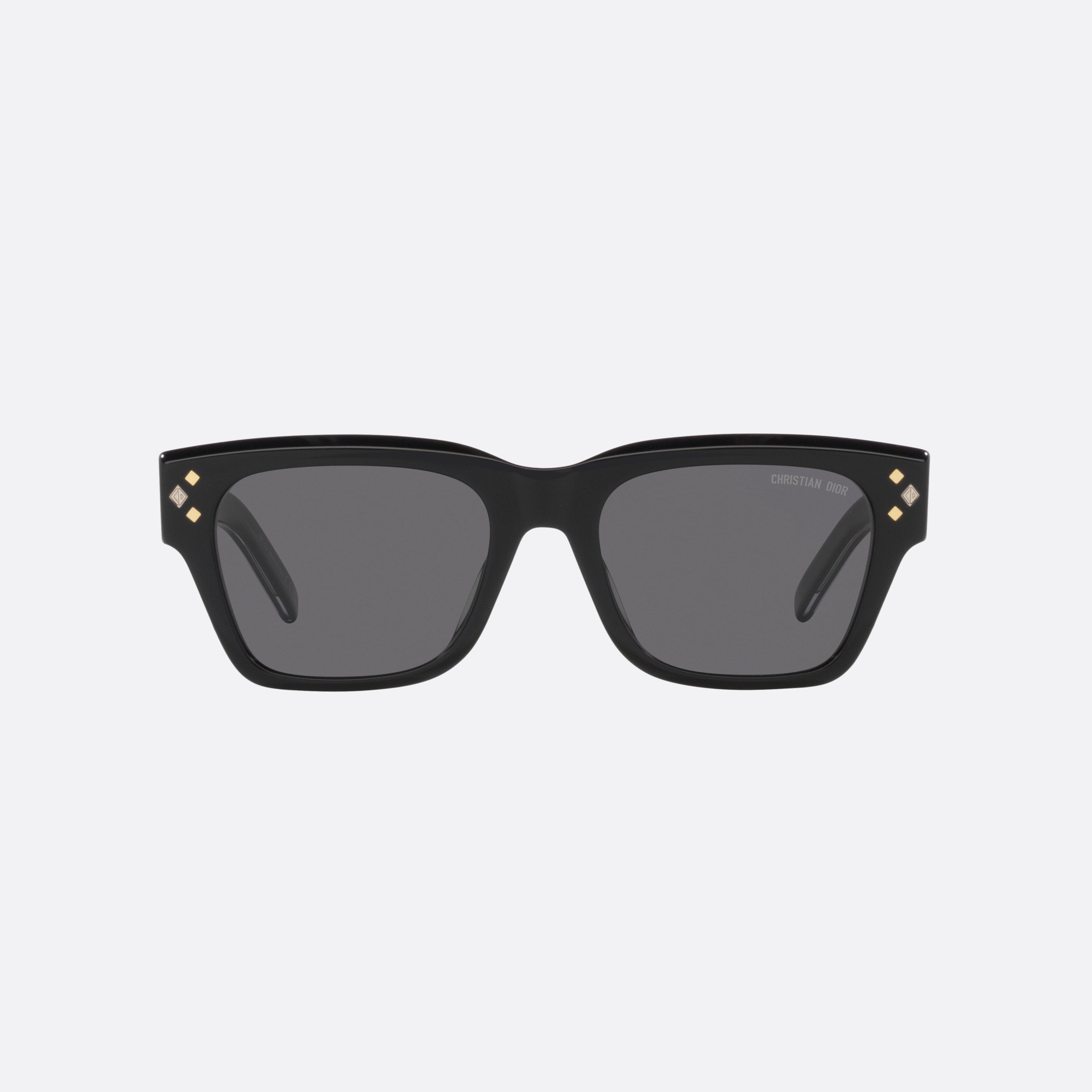 Dior 54mm Diamond 10a0 Black Rectangle Men Sunglasses - Side View