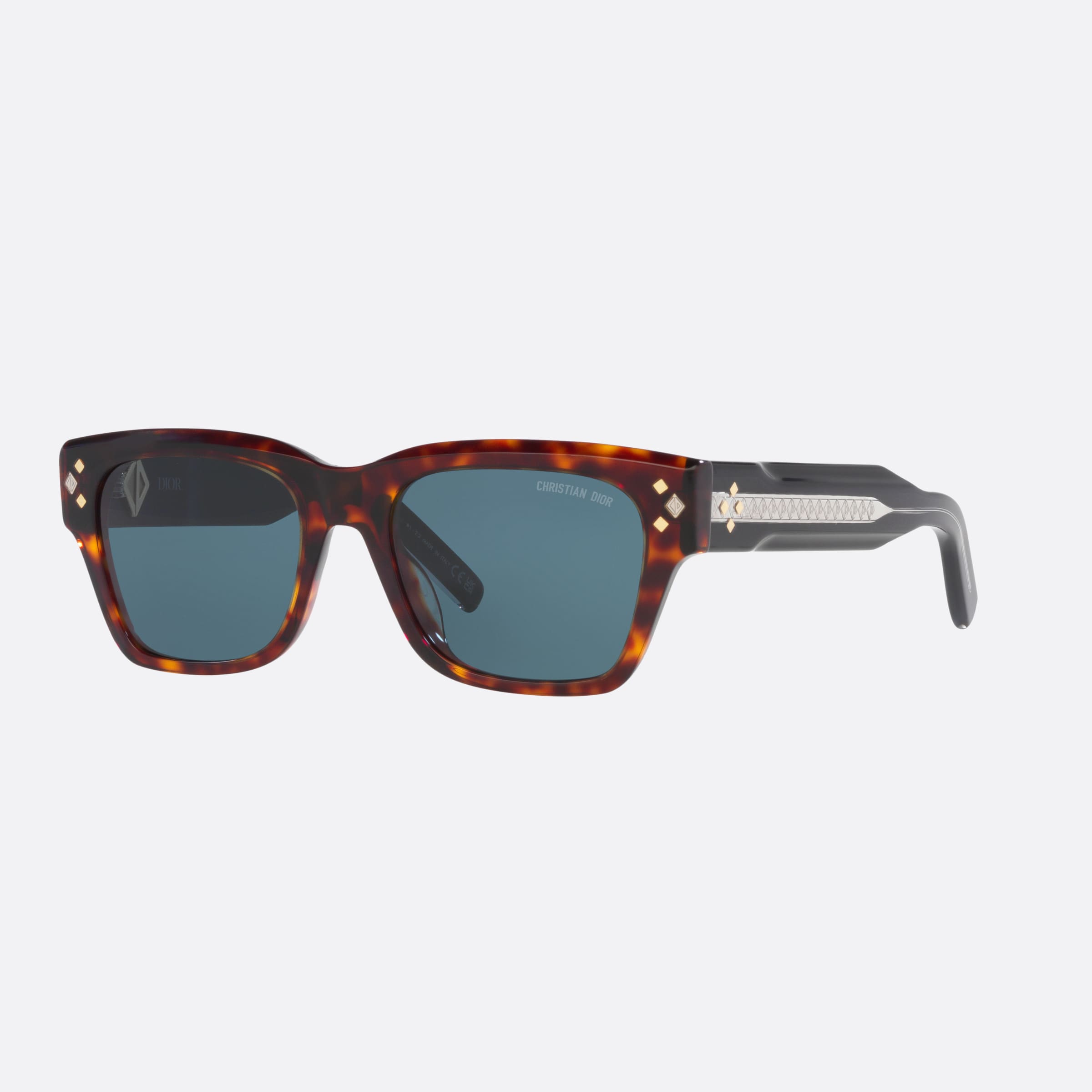 Dior 54mm Diamond S2i Tortoise Rectangle Men Sunglasses - Main View