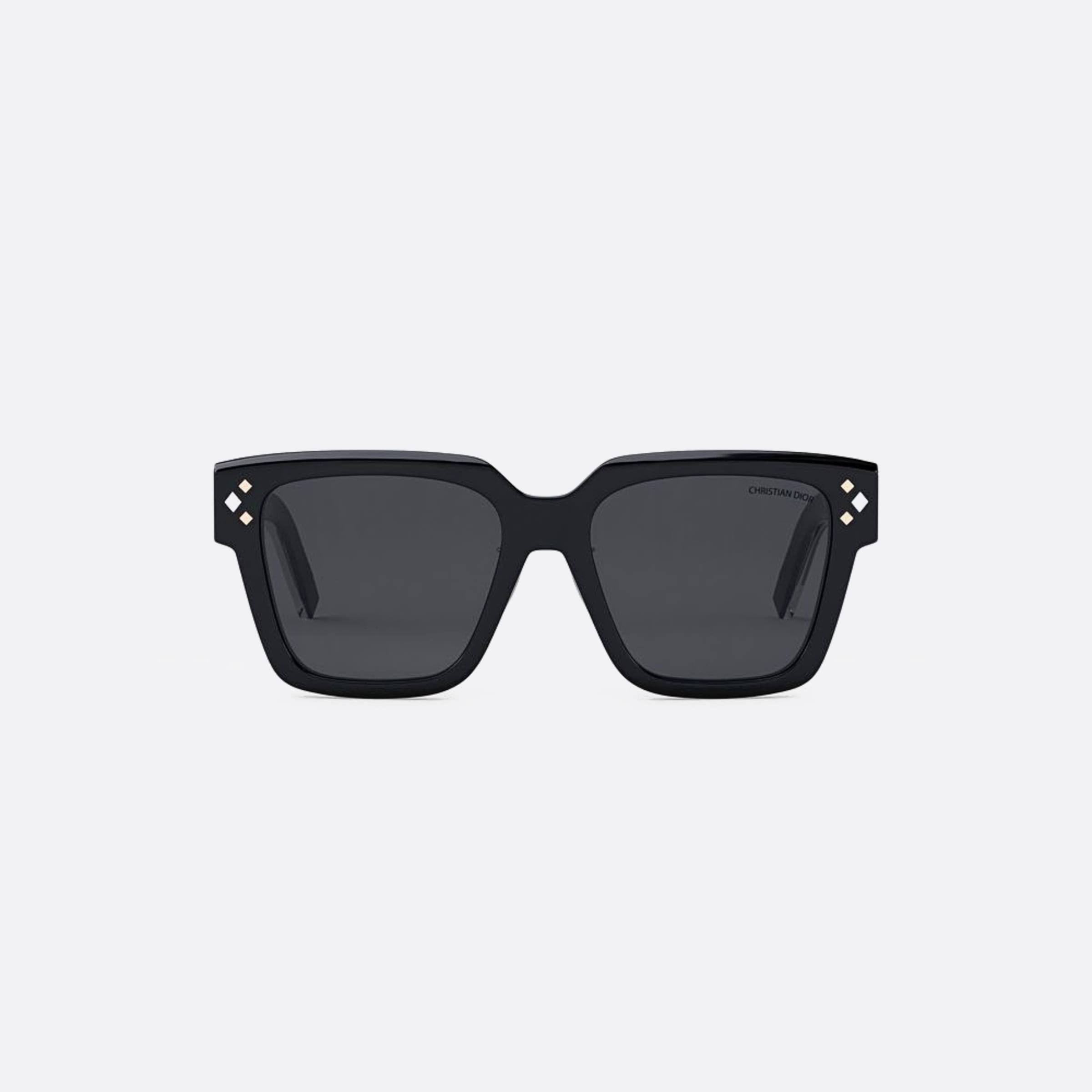 Dior 55mm Diamond S3f 10a0 Black Squared Men Sunglasses - Main View