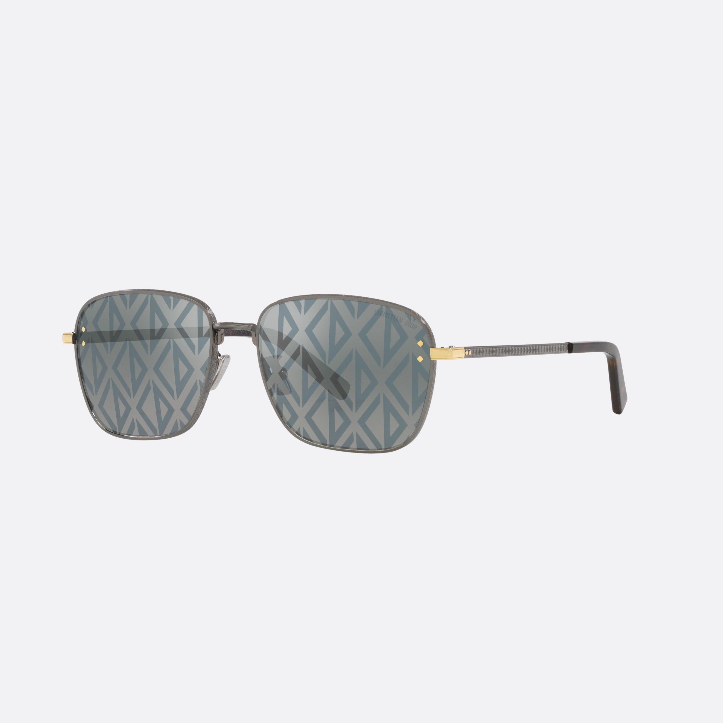 Dior 55mm Diamond S4u Brown Rectangle Men Sunglasses - Main View