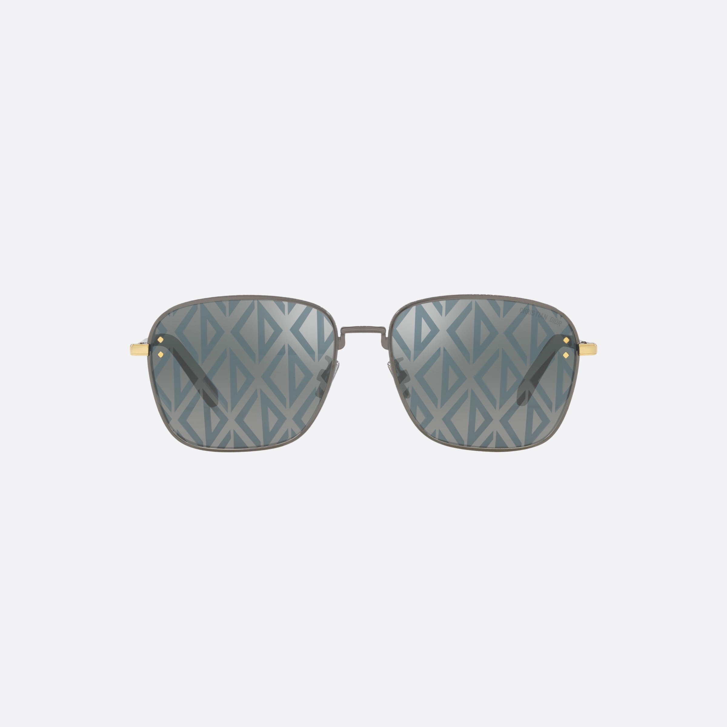 Dior 55mm Diamond S4u Brown Rectangle Men Sunglasses - Side View