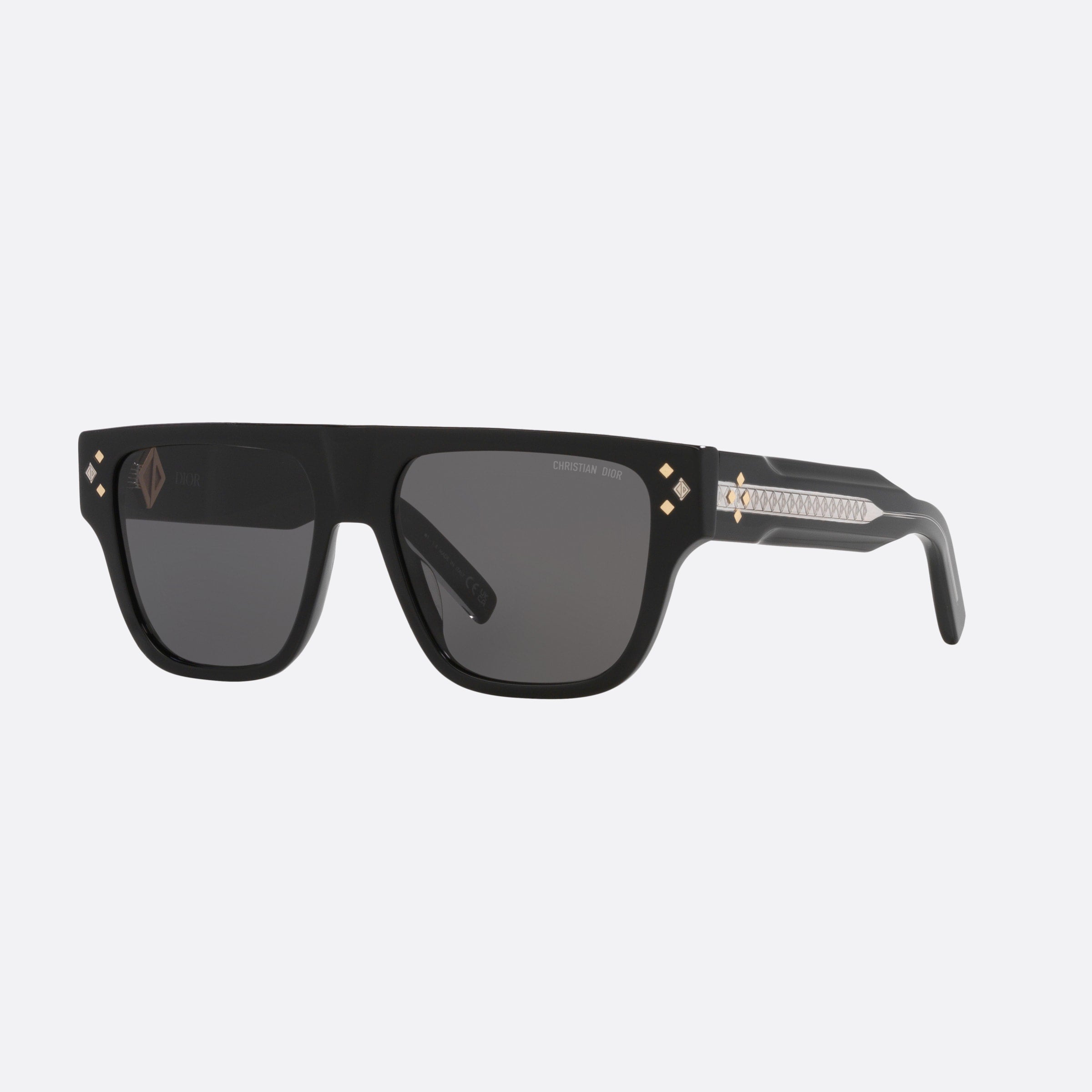 Dior 55mm Diamond S6i Dm40124i 10a0 Black Square Men Sunglasses - Main View