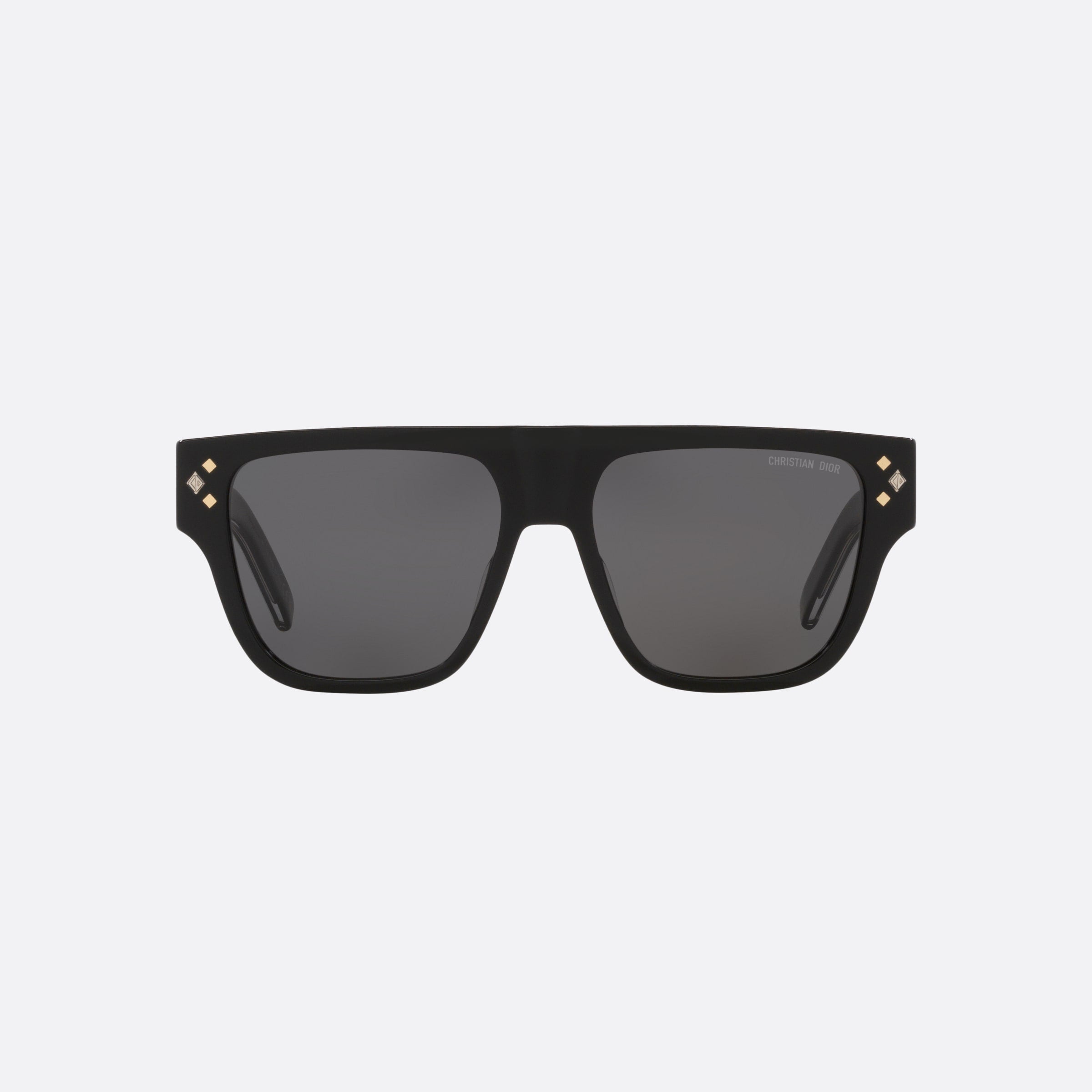 Dior 55mm Diamond S6i Dm40124i 10a0 Black Square Men Sunglasses - Side View
