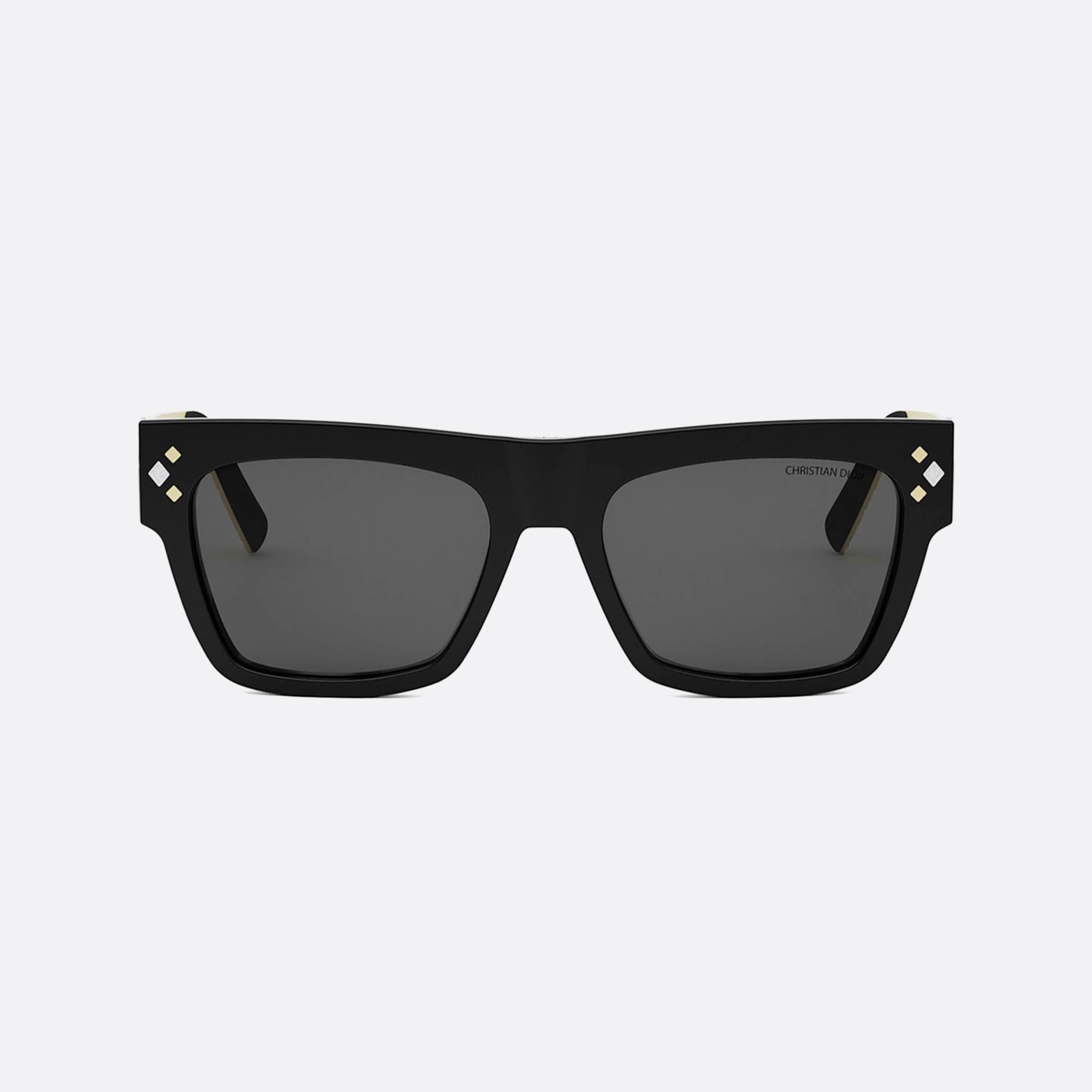 Dior 54mm Diamond S8i 12a0 Black Squared Men Sunglasses - Side View